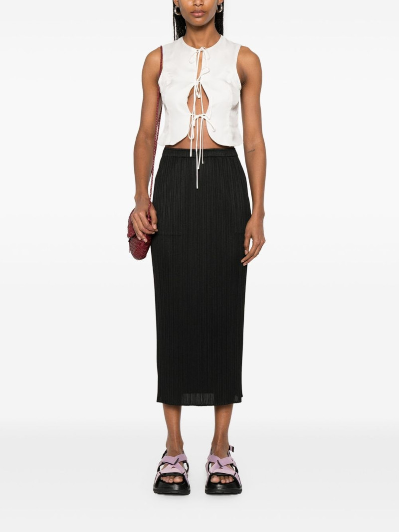 Pleats Please Issey Miyake pleated midi skirt outlook