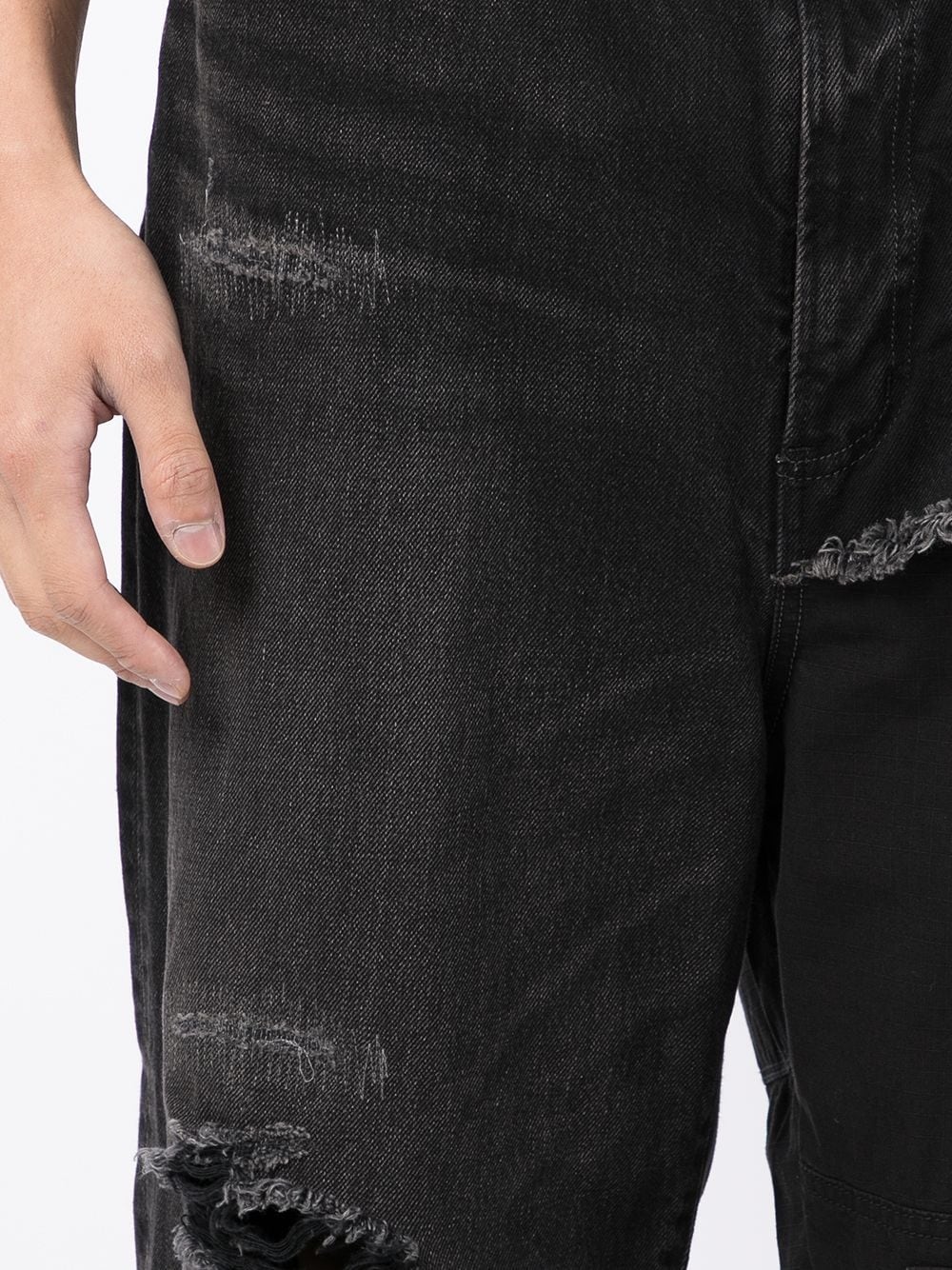 distressed deconstructed jeans - 5