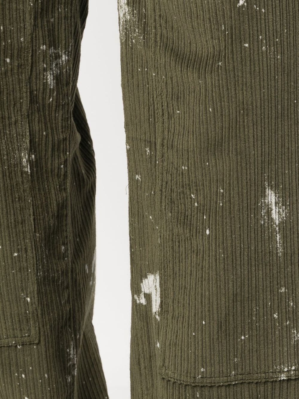 paint-splatter corduroy trousers - 5