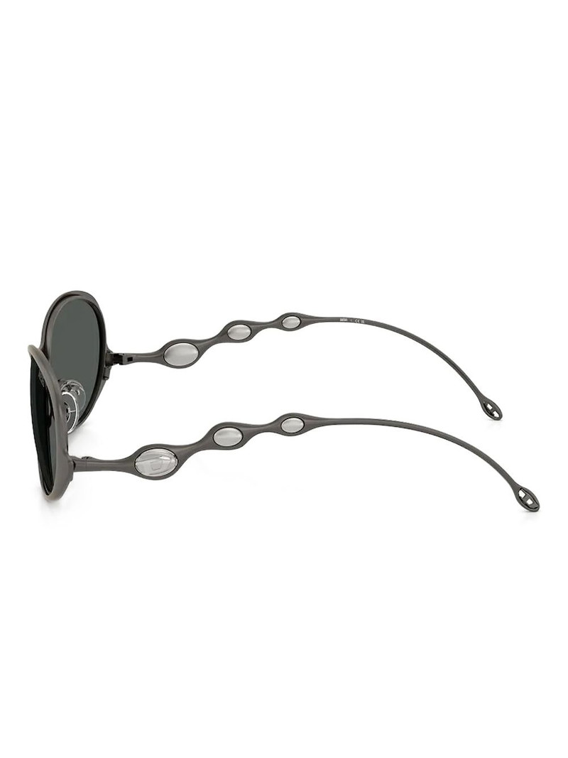 Diesel oval-frame embellished-arms sunglasses outlook