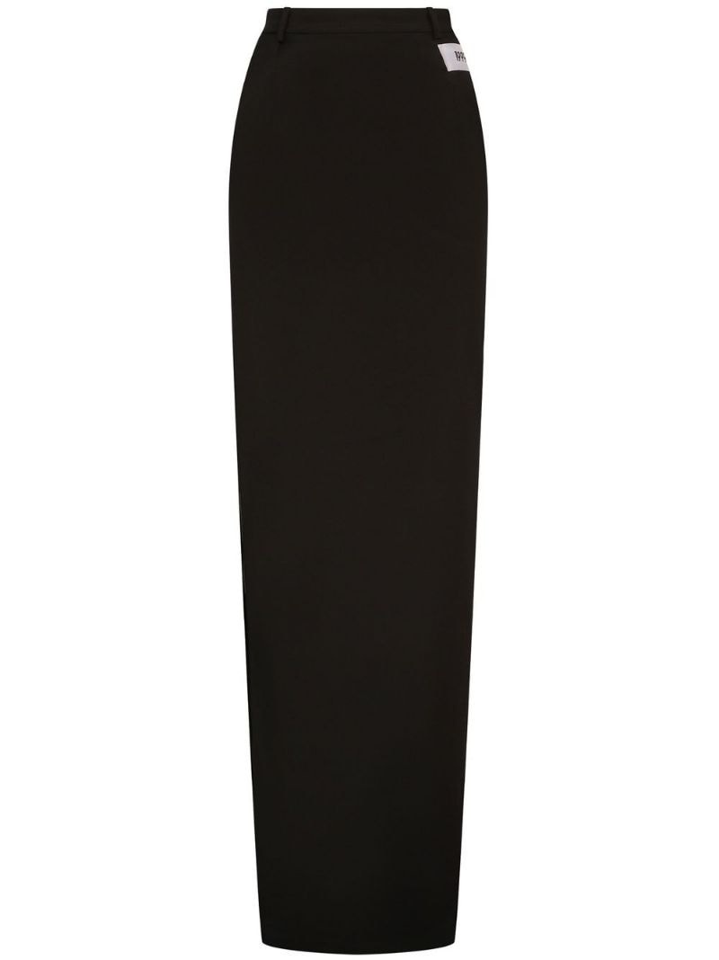 KIM DOLCE&GABBANA number-patch straight skirt - 1