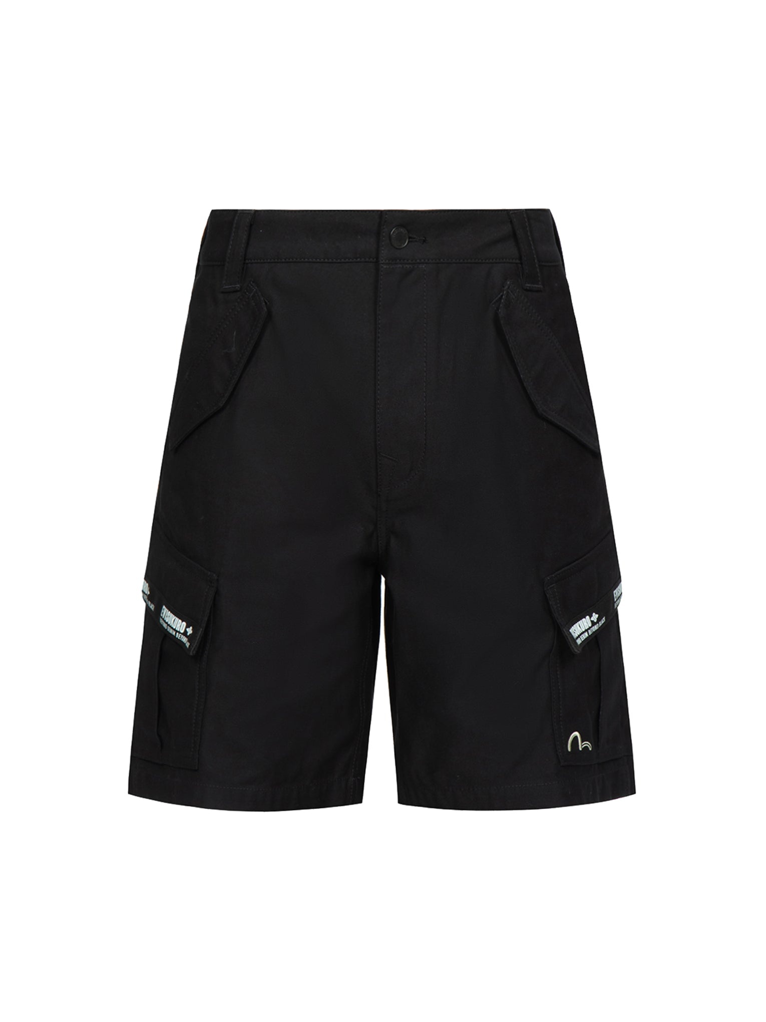 Logo Tape Patching Cargo Shorts - 11