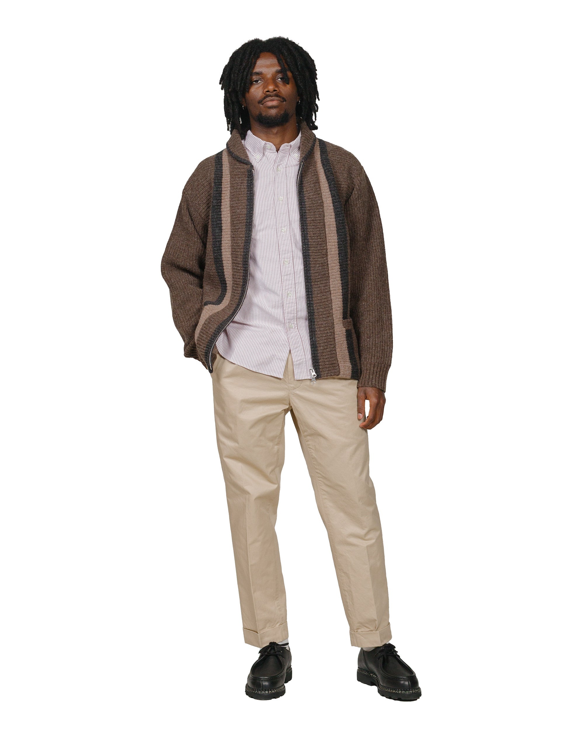 B.D. Oxford Candy Stripe Wine - 4