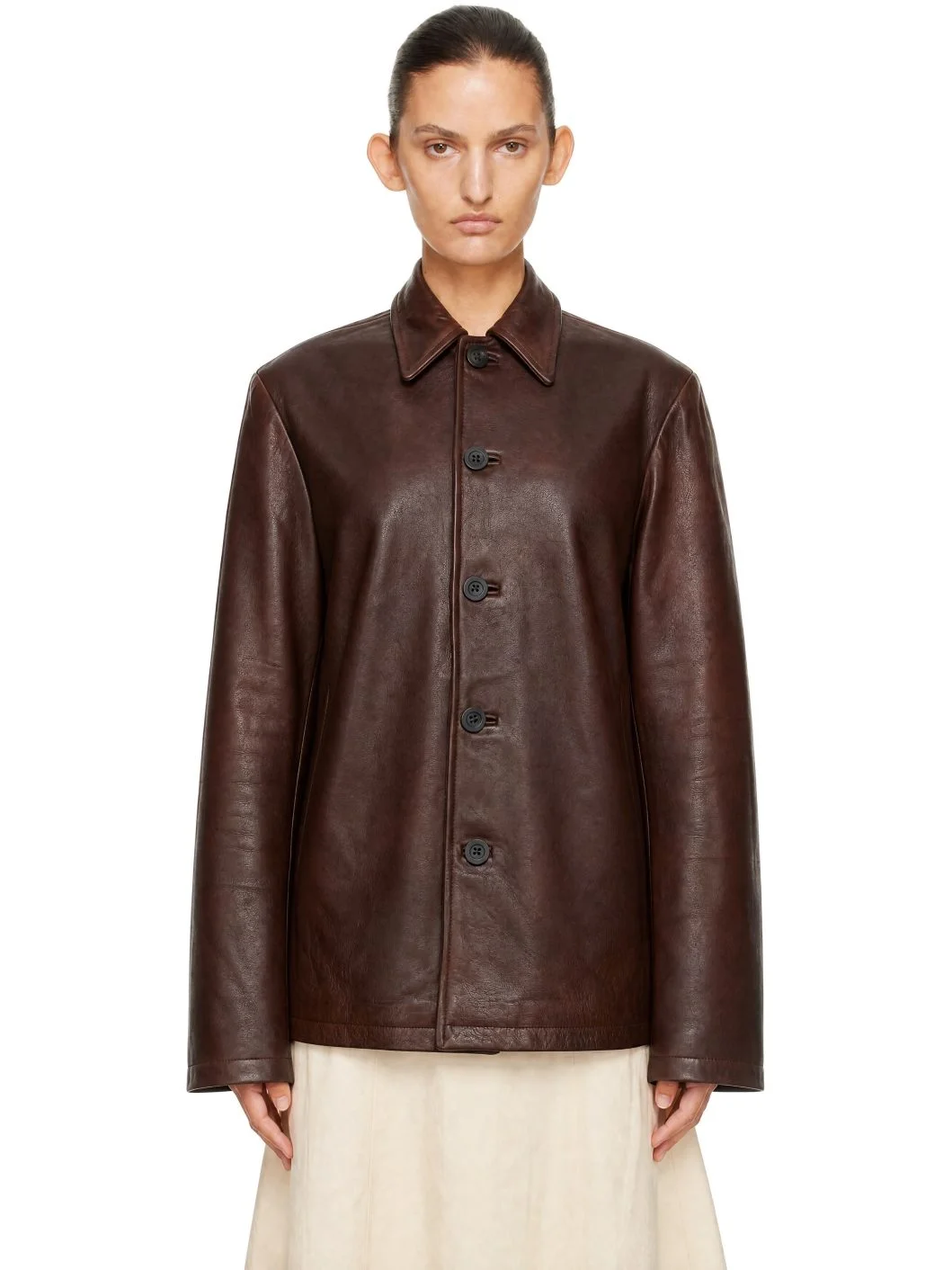 Brown Landau Leather Jacket - 1