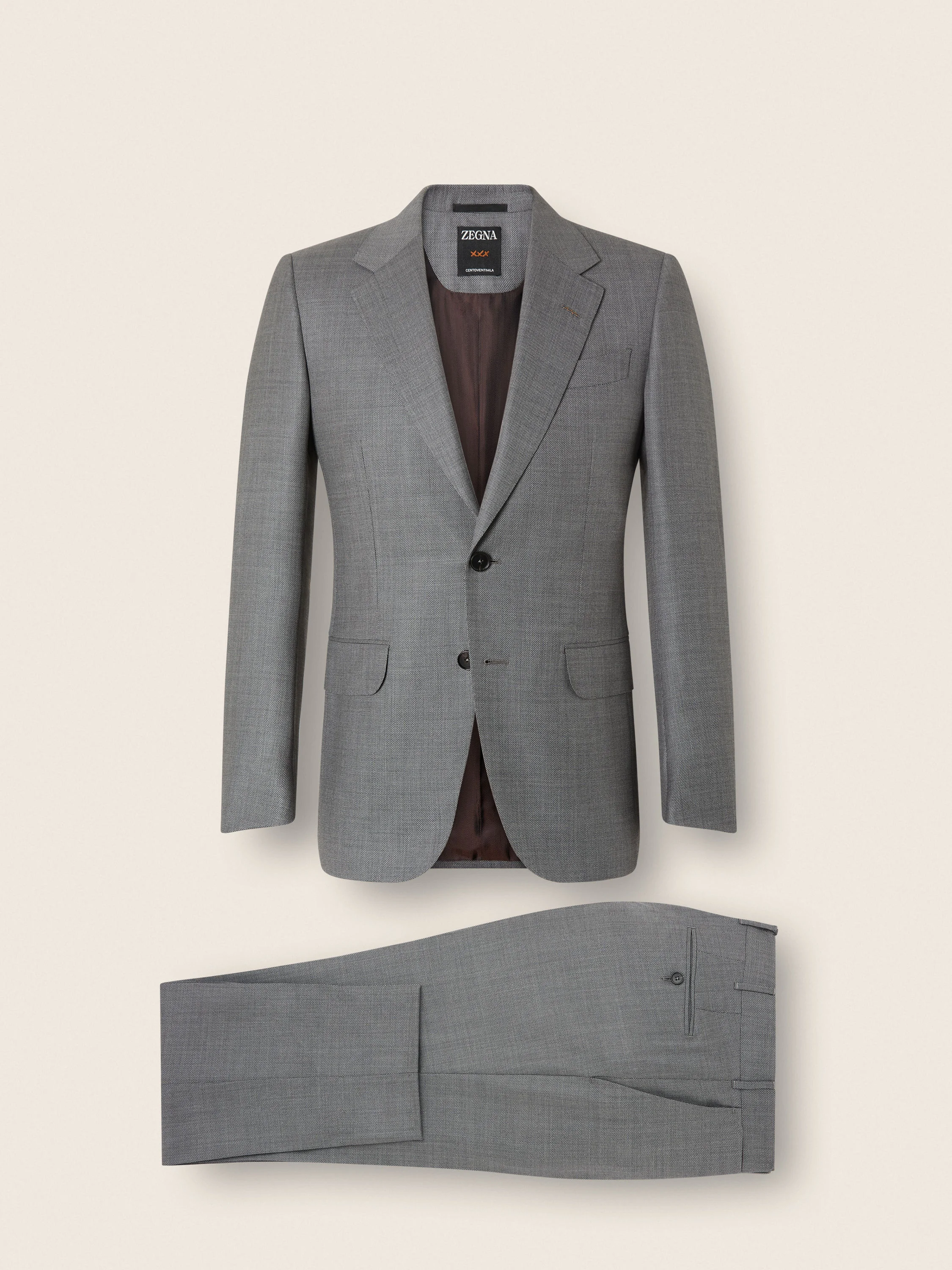 GREY CENTOVENTIMILA WOOL SUIT - 1