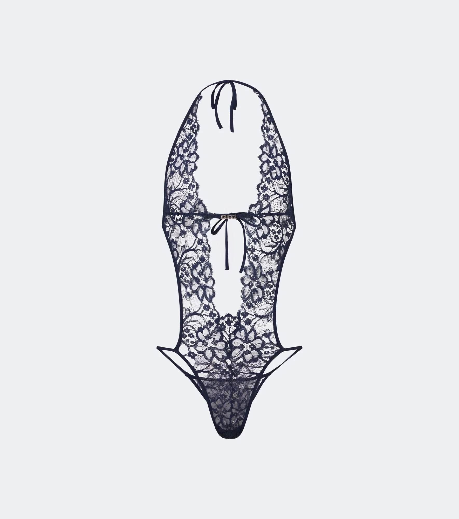 Lace cutout bodysuit - 1