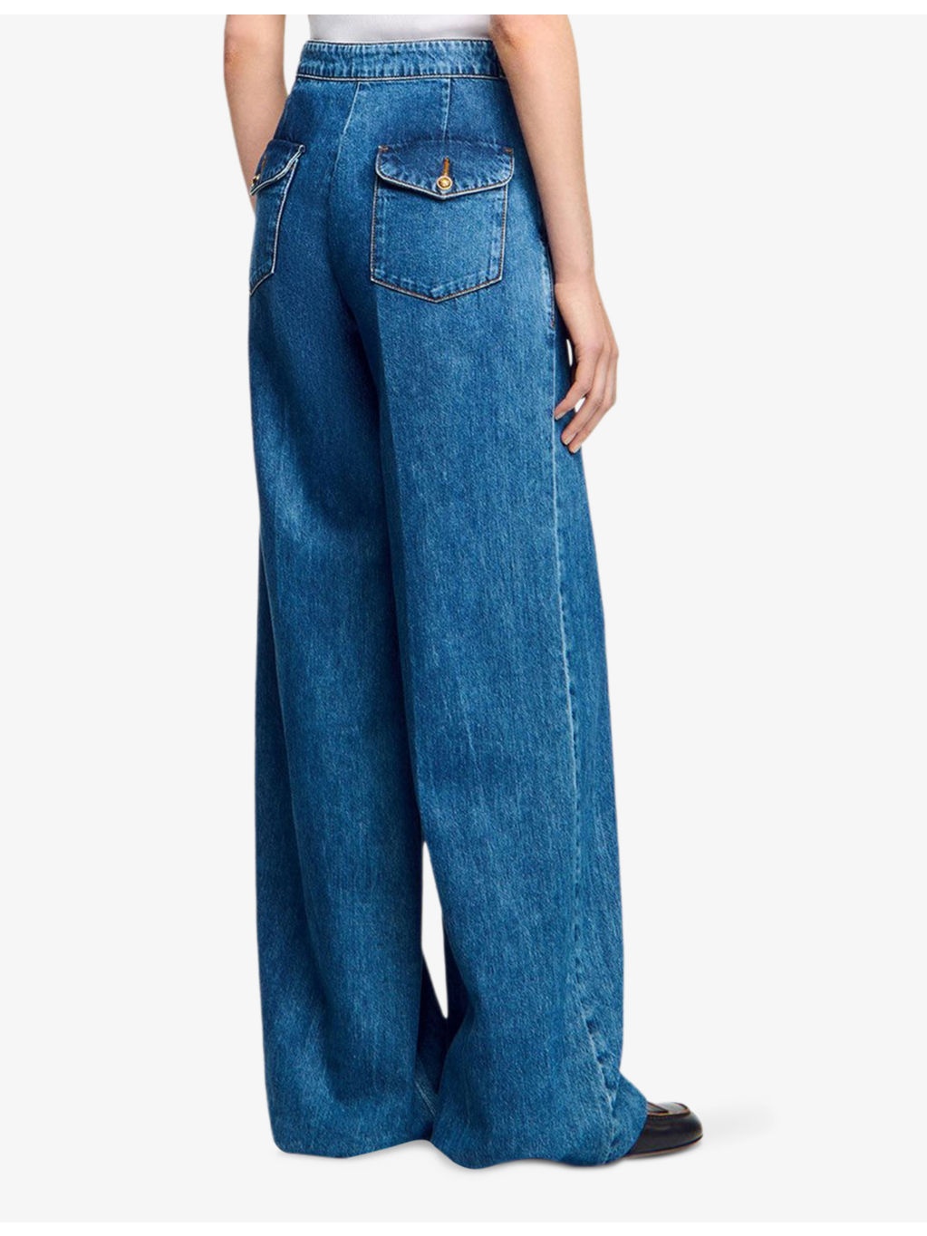 Wide-Leg High-Rise Denim Jeans - 3