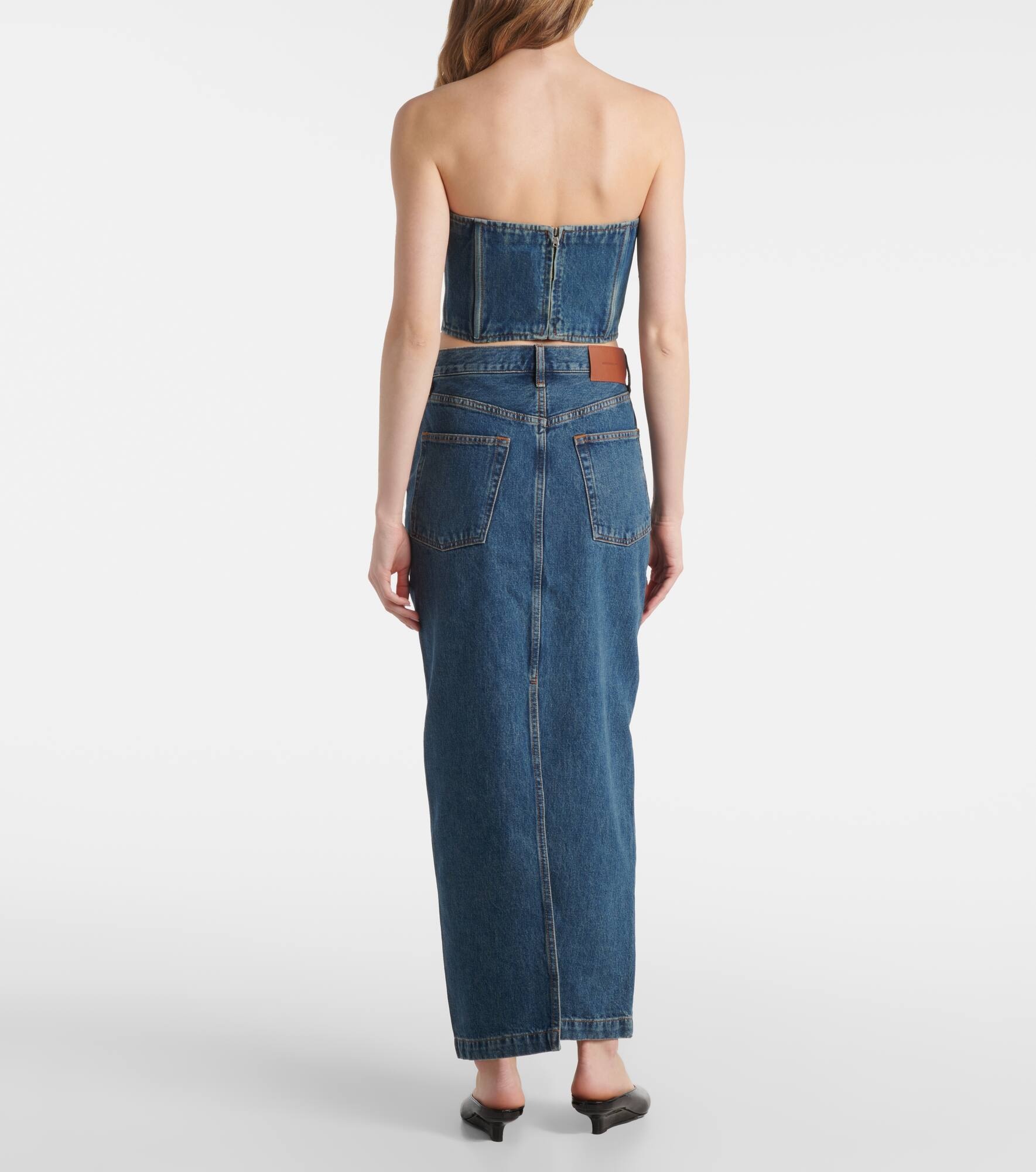 Denim maxi skirt - 3
