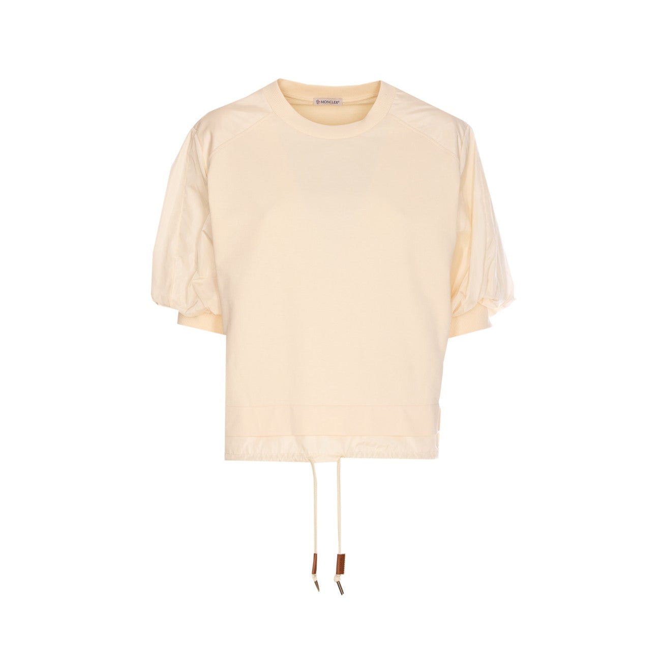 Moncler Women Cotton T-Shirt With Puff Sleeves - 1