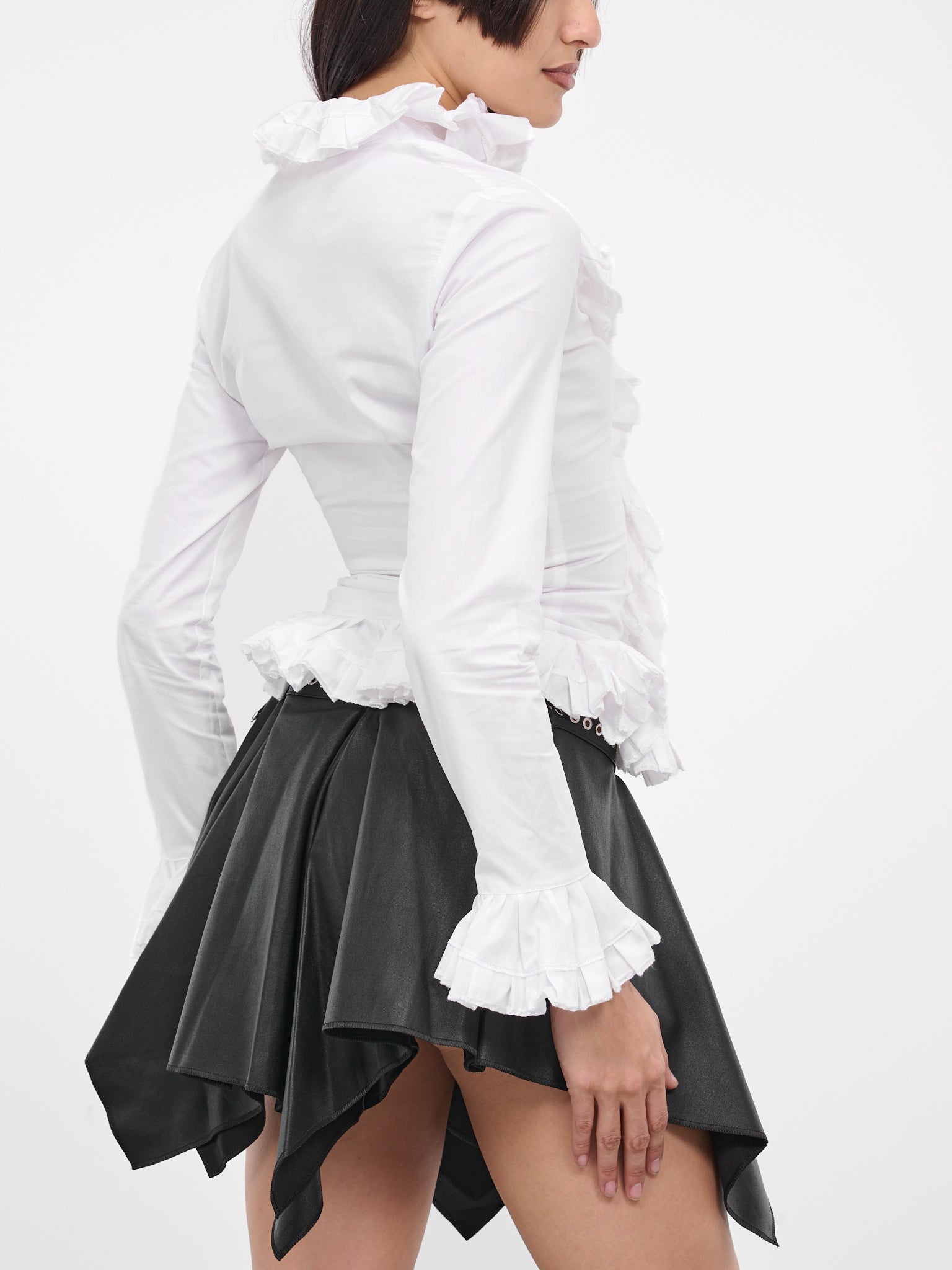 Poplin Ruffle Blouse - 5