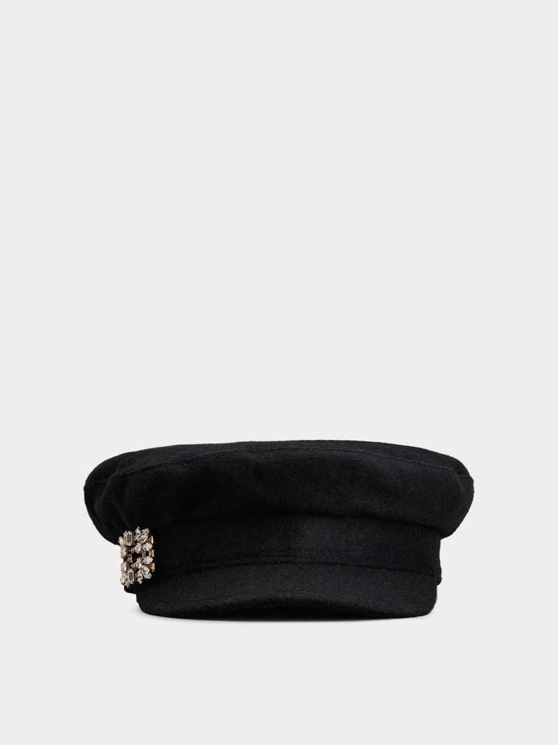 Broche Vivier Buckle Sailor Cap in Felt - 1