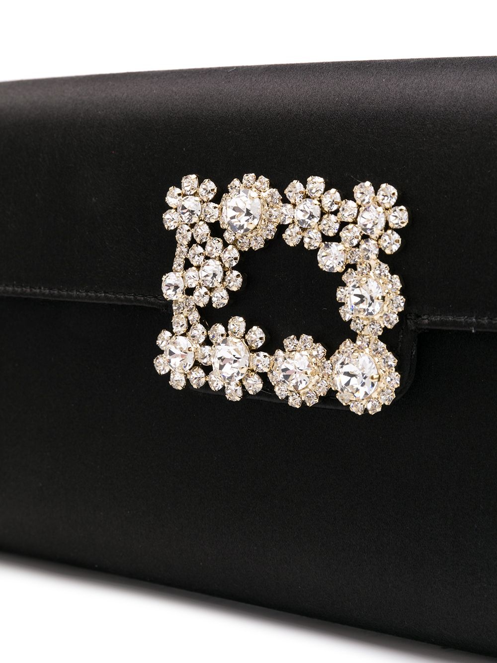 Flower strass buckled clutch - 4