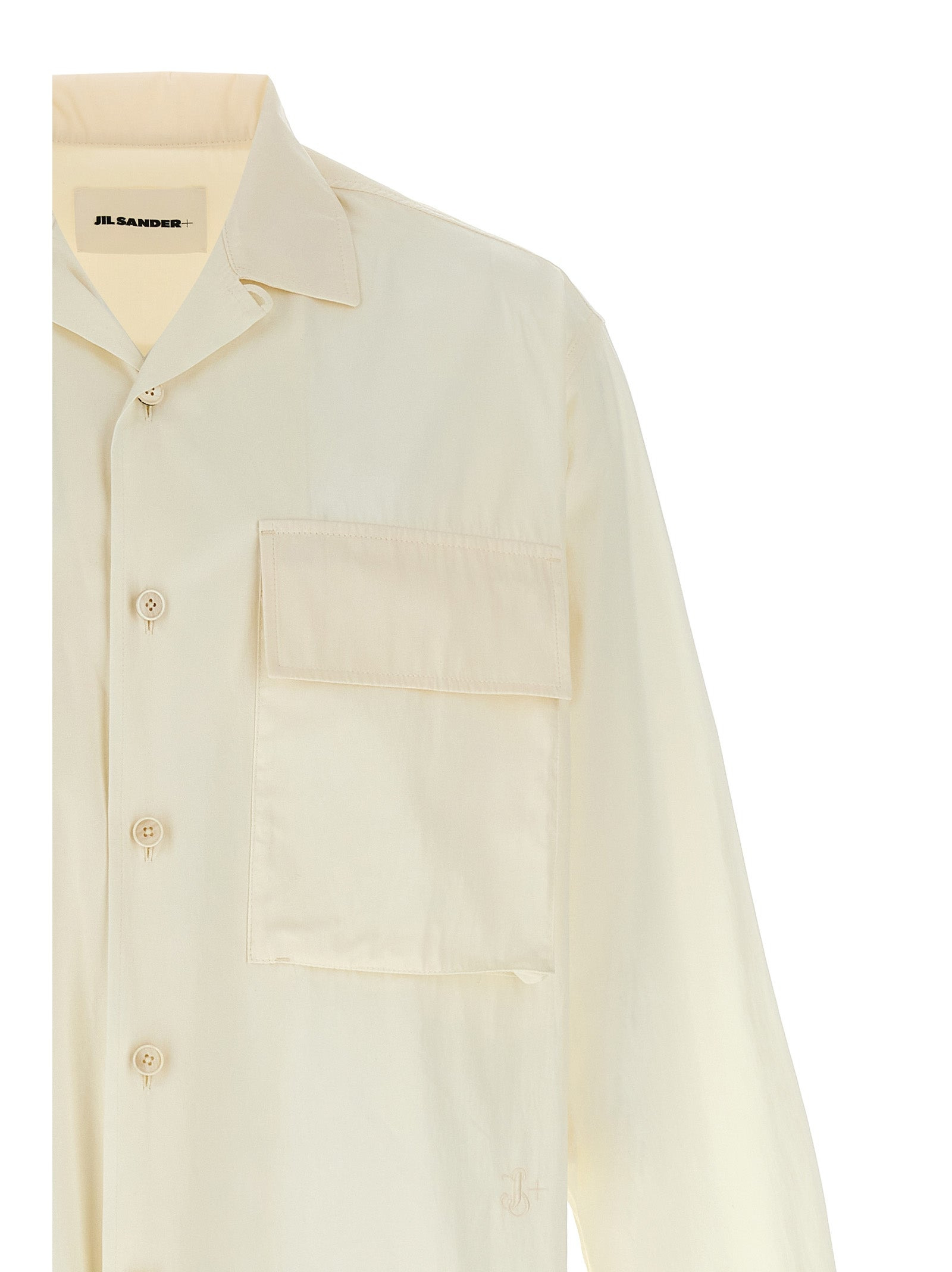 Jil Sander Men Logo Embroidery Shirt - 3
