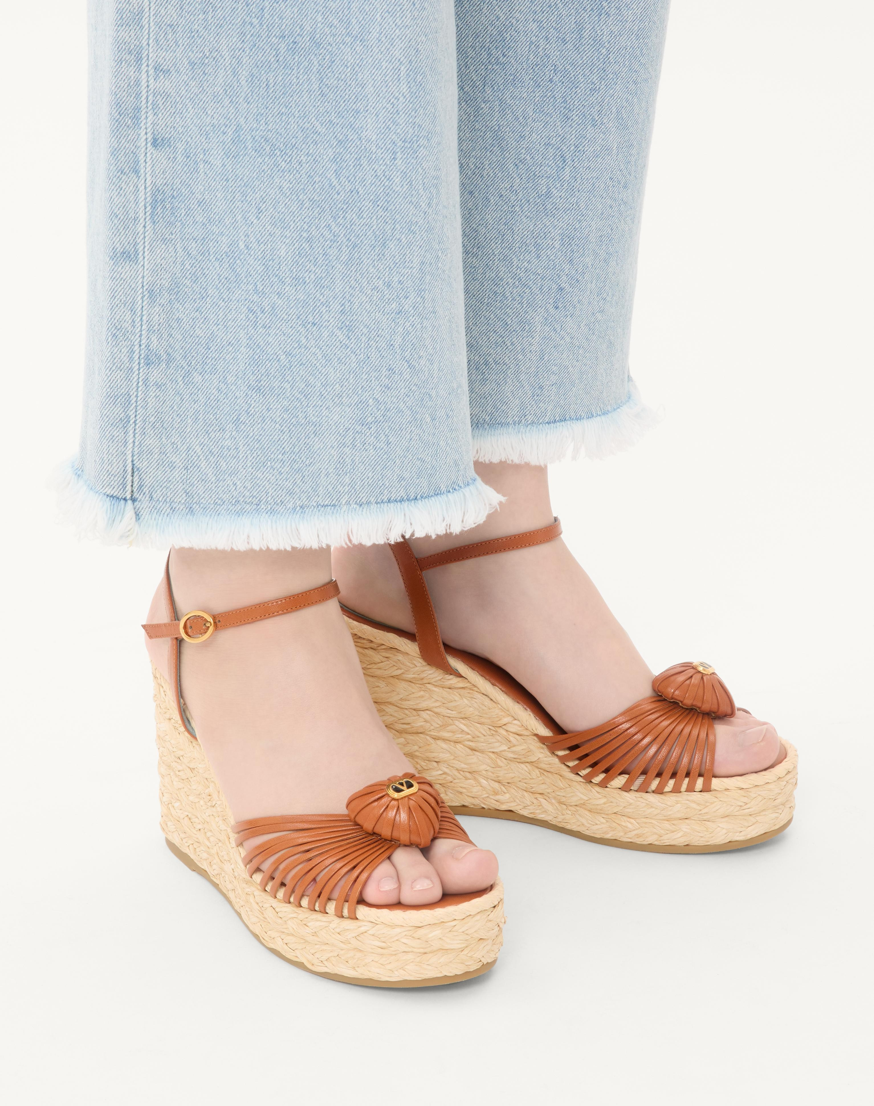 ROYAL WEDGE SANDAL IN KIDSKIN 100MM - 2