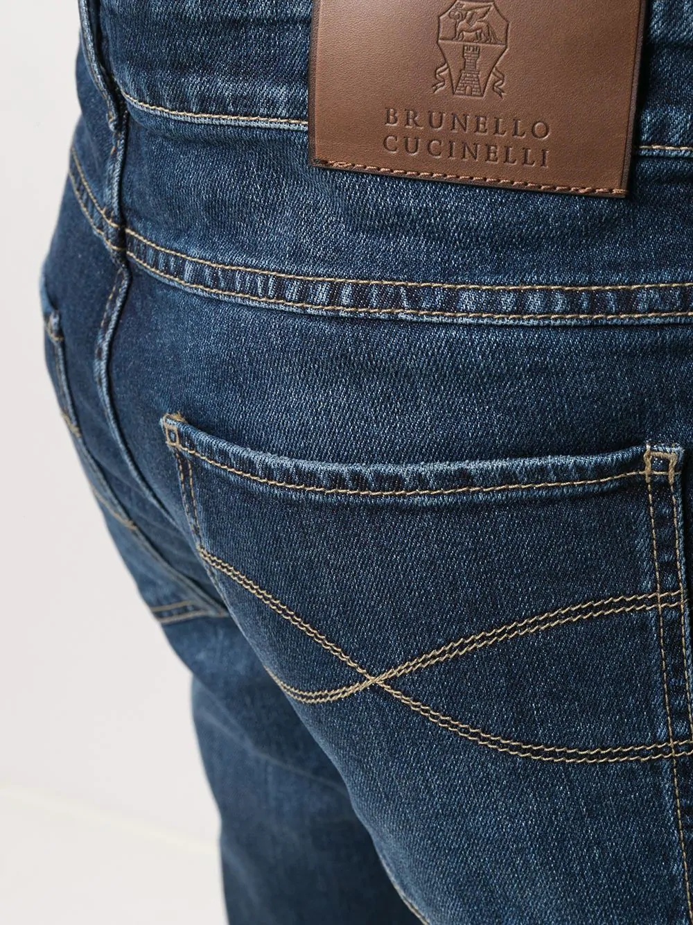 slim-fit stonewashed jeans - 5
