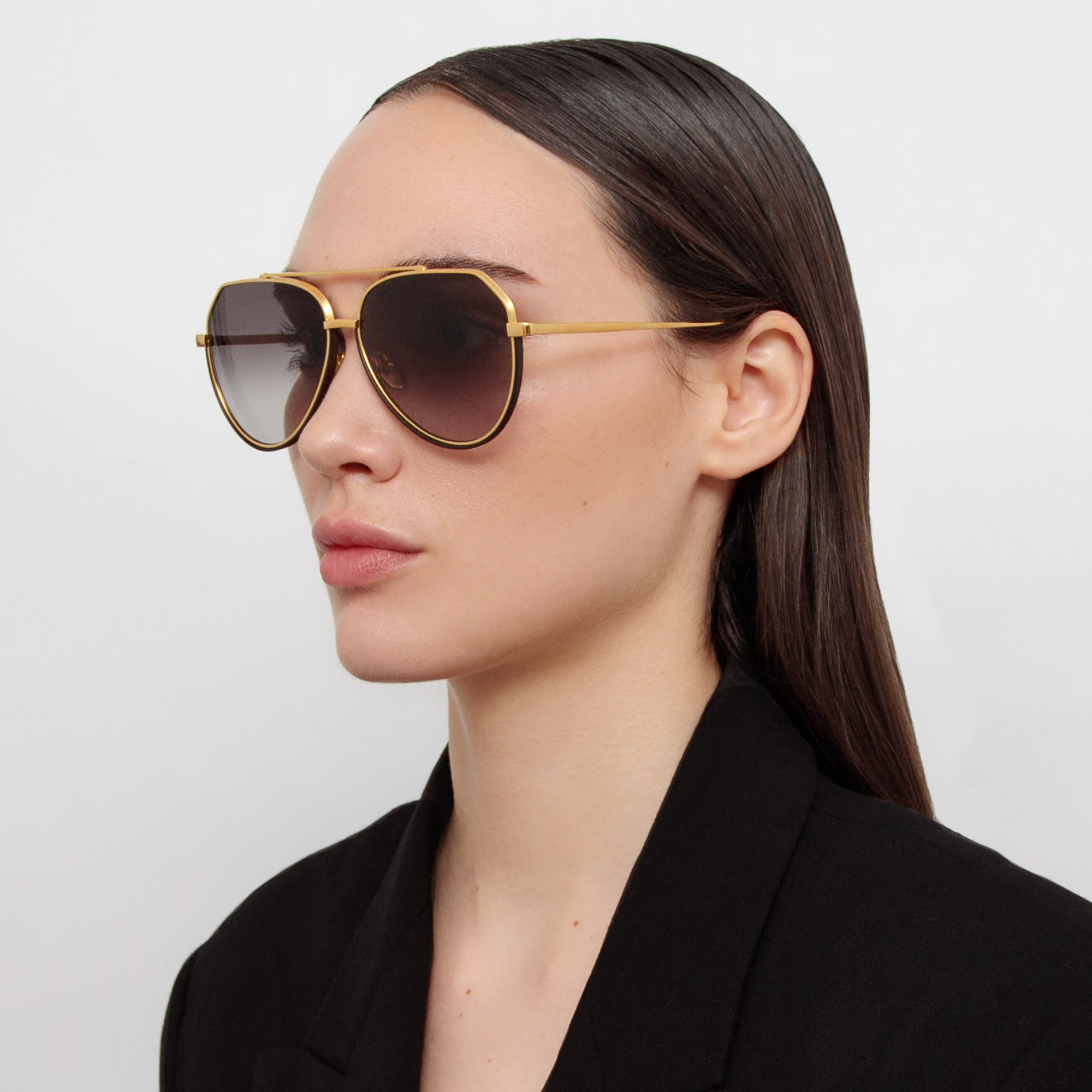 MEN'S BAYER AVIATOR SUNGLASSES IN YELLOW GOLD - 6