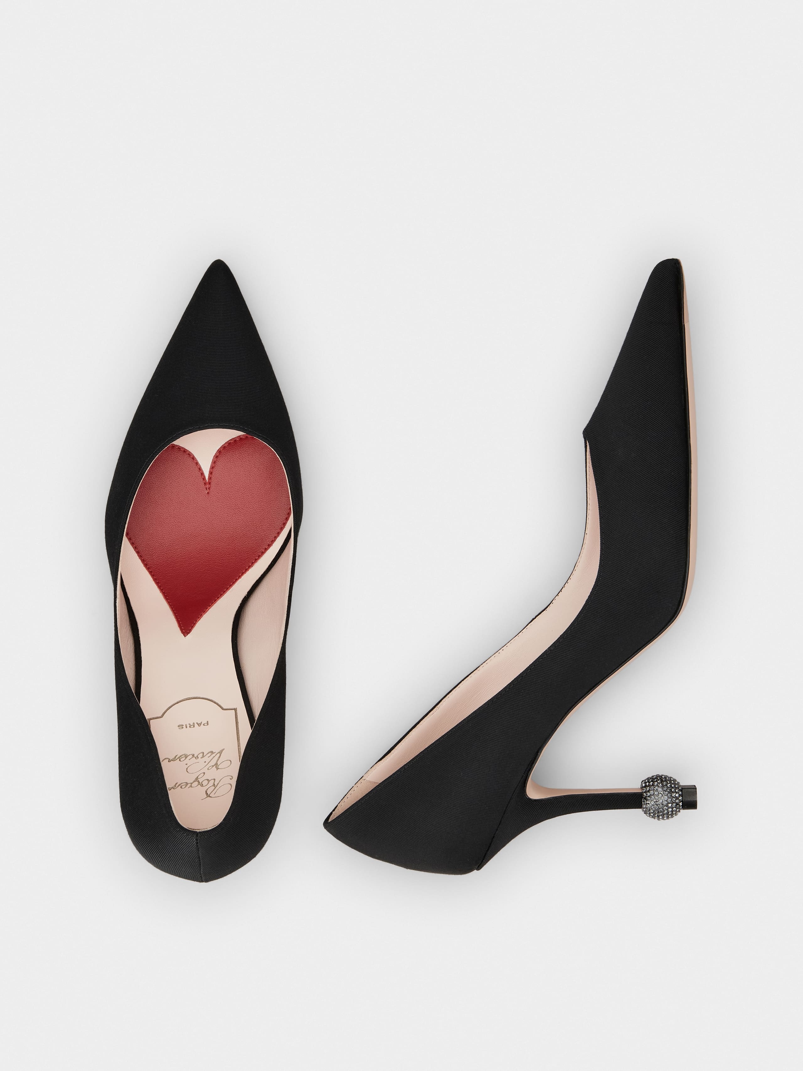 Jewel Heel Pumps in grosgrain - 4