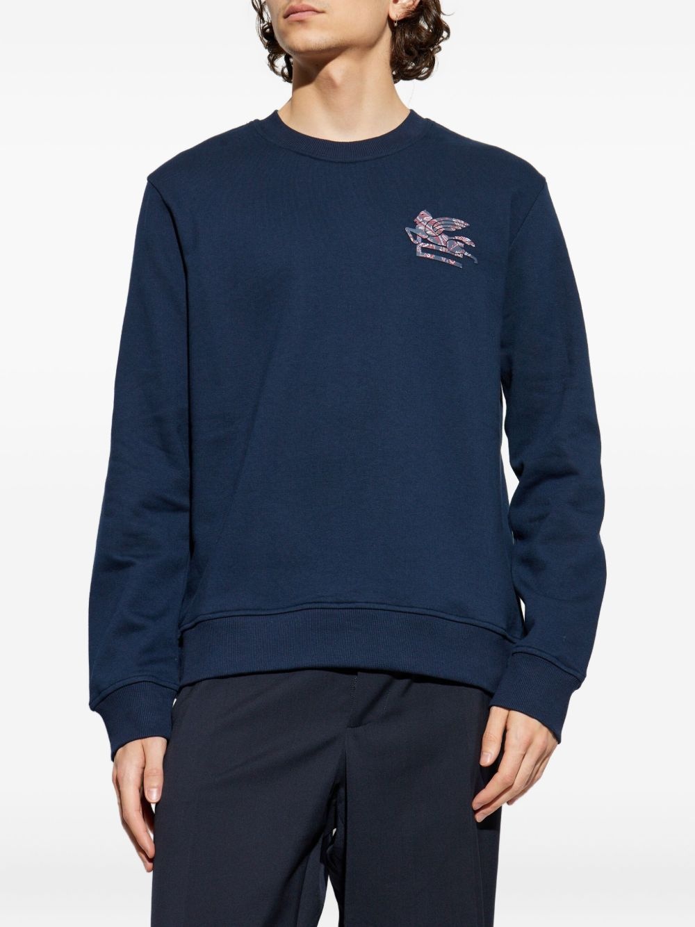 logo-embroidered sweatshirt - 3