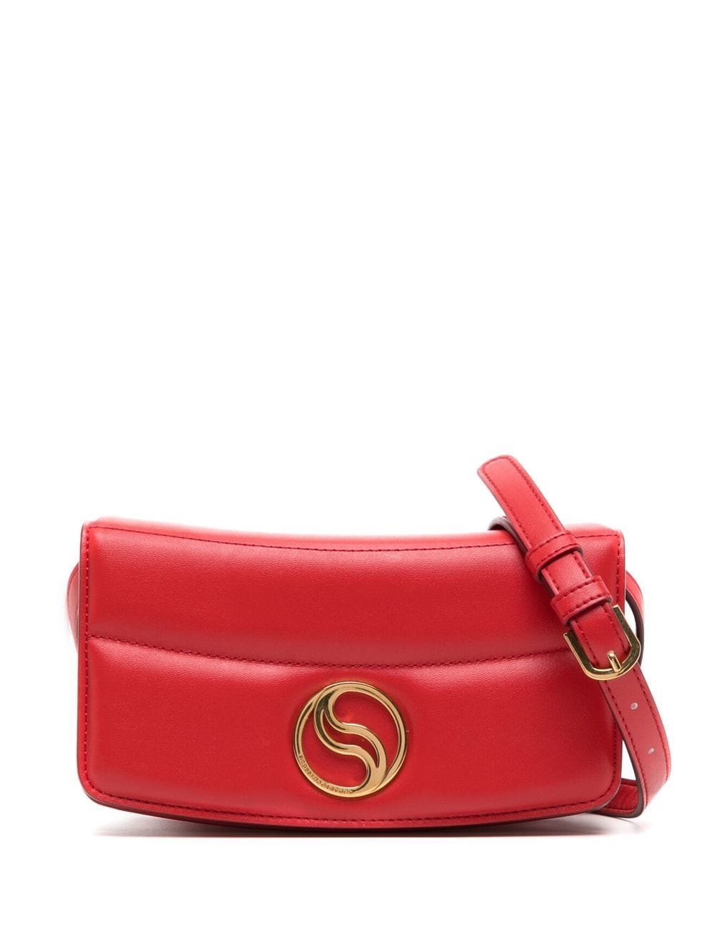 logo plaque crossbody bag - 1