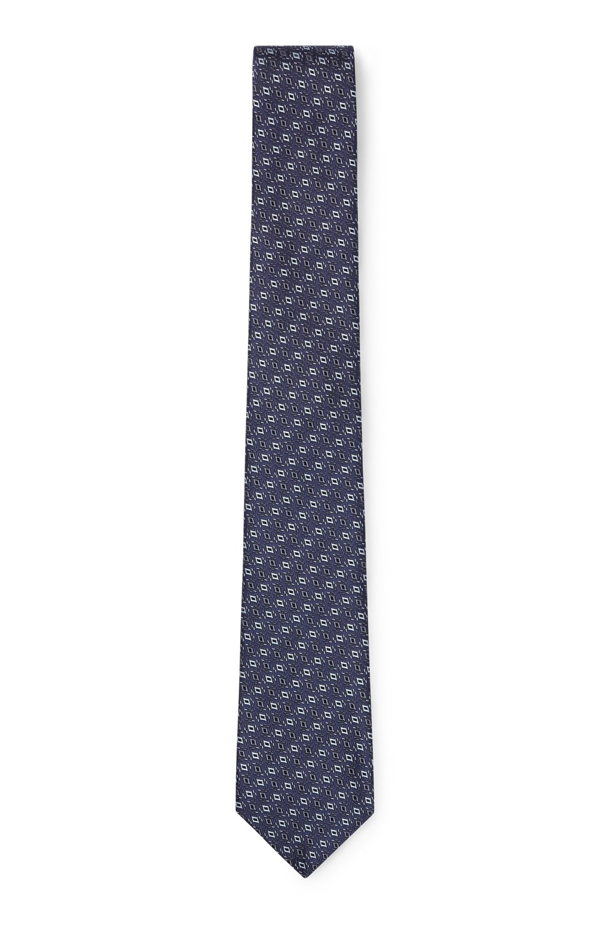 SILK TIE WITH JACQUARD PATTERN - 1