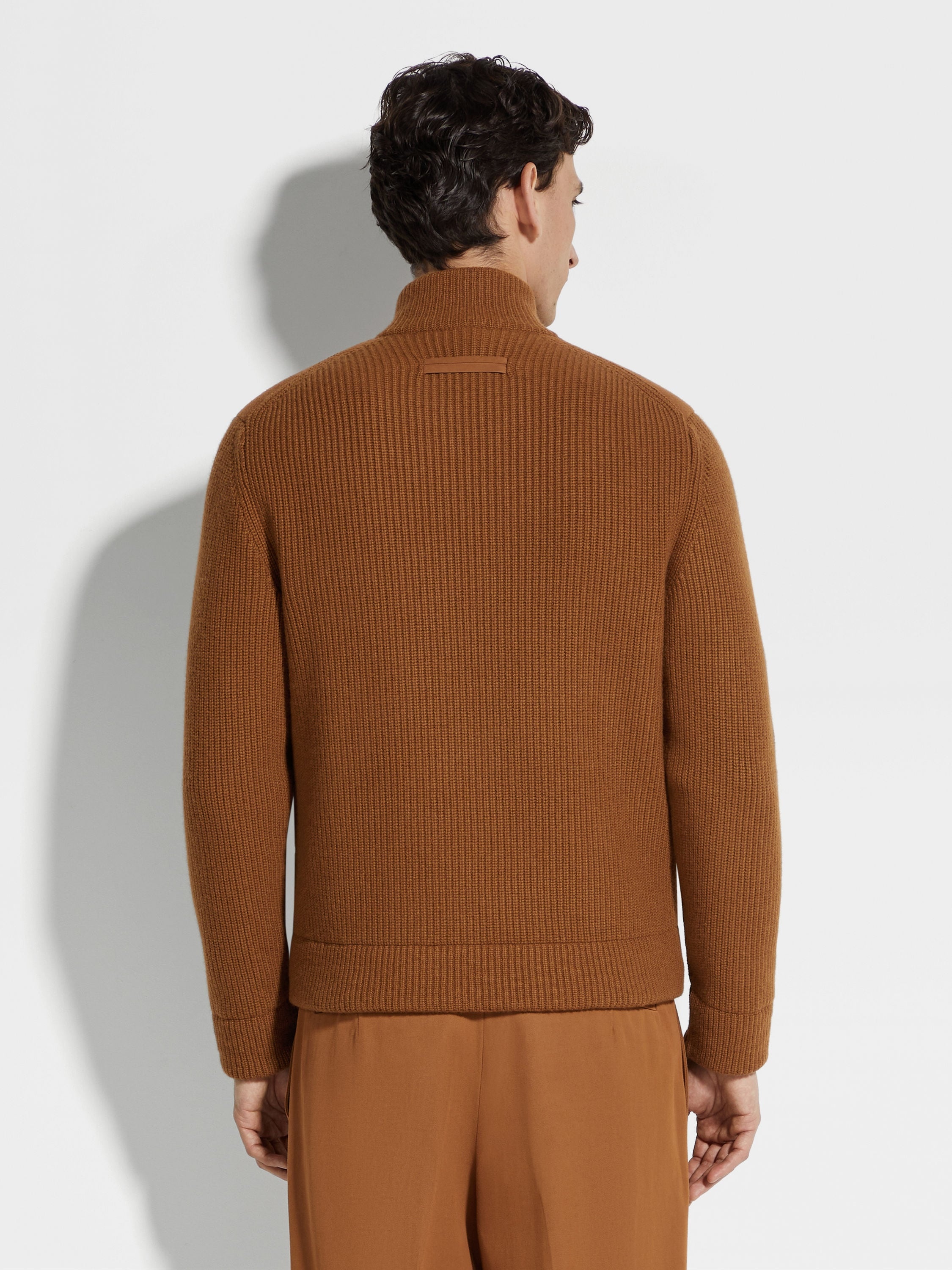 DARK FOLIAGE OASI CASHMERE FULL ZIP BLOUSON - 5