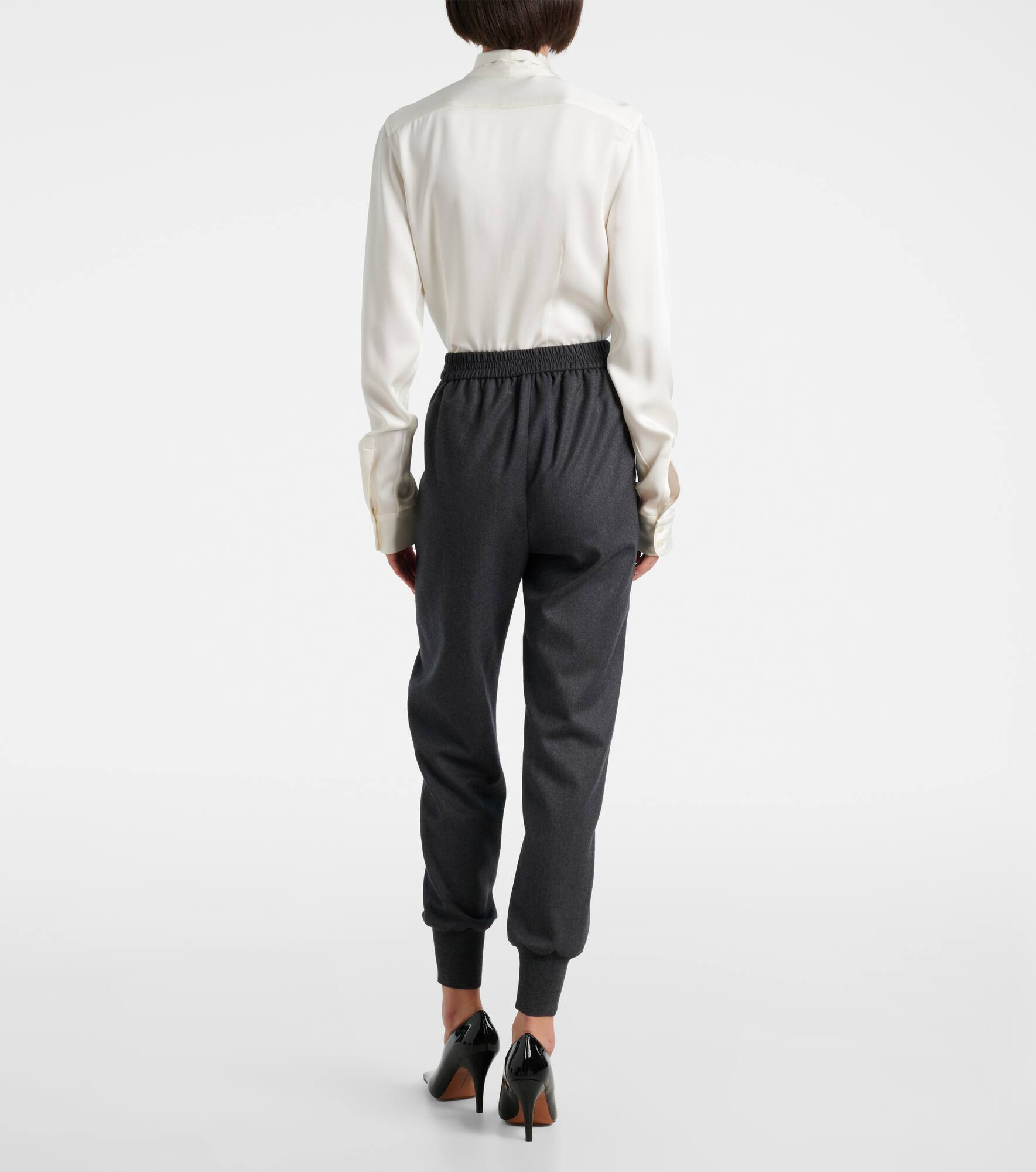 Mid-rise wool tapered sweatpants - 3