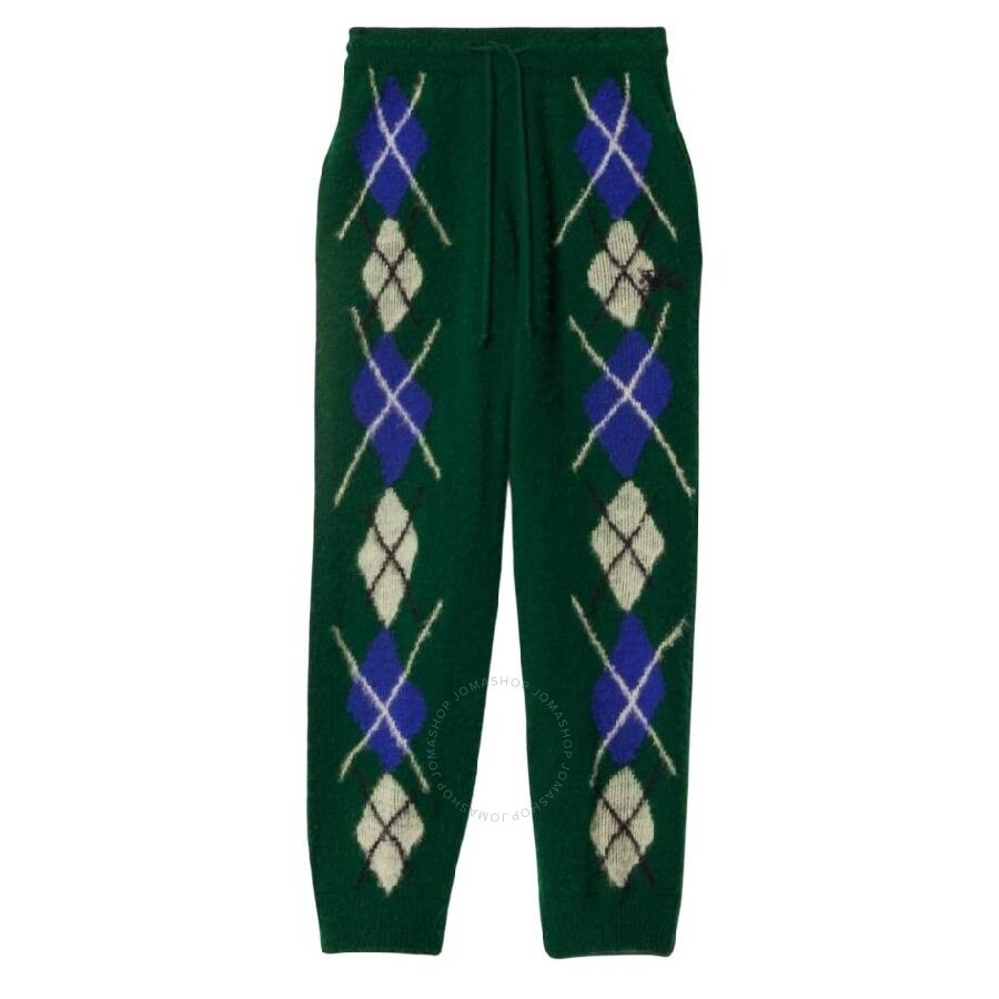 Burberry Diamond Pattern Wool Joggers - 1
