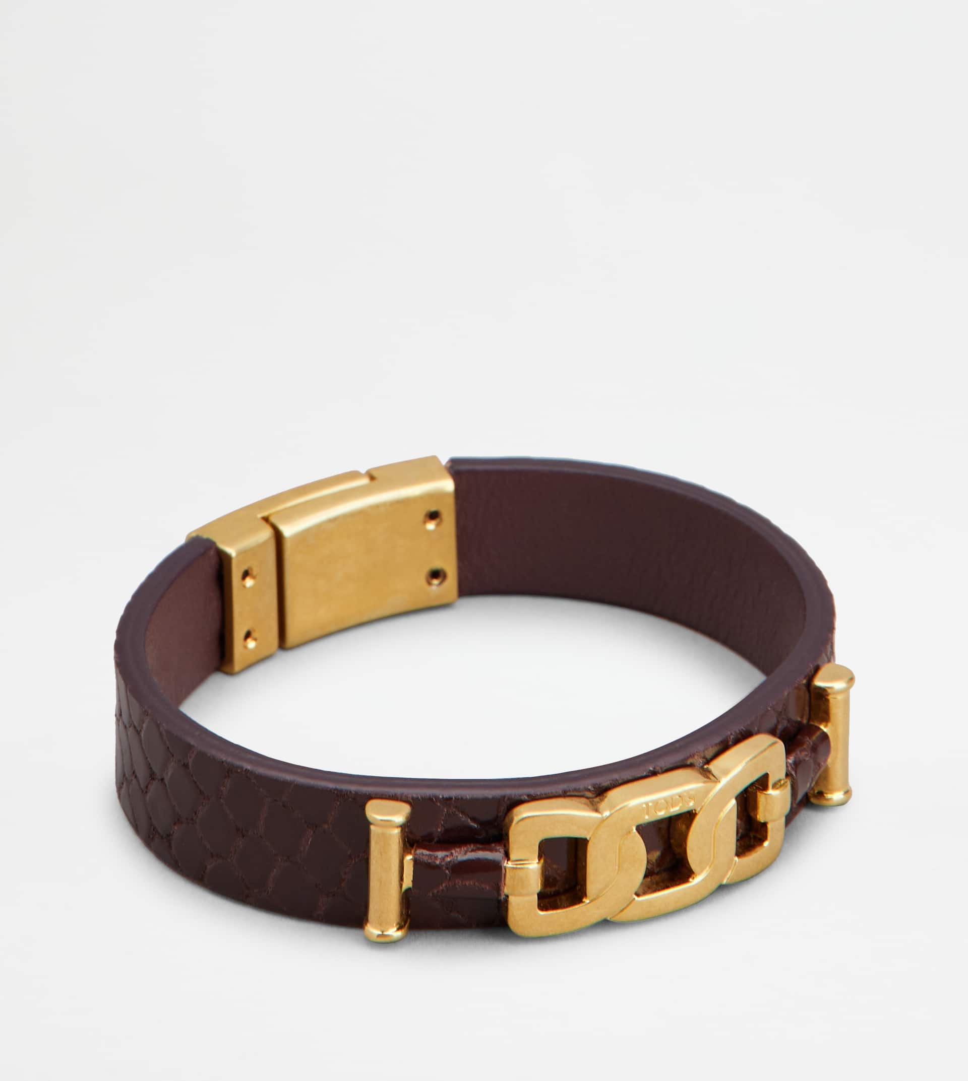 KATE BRACELET IN LEATHER - BROWN - 2
