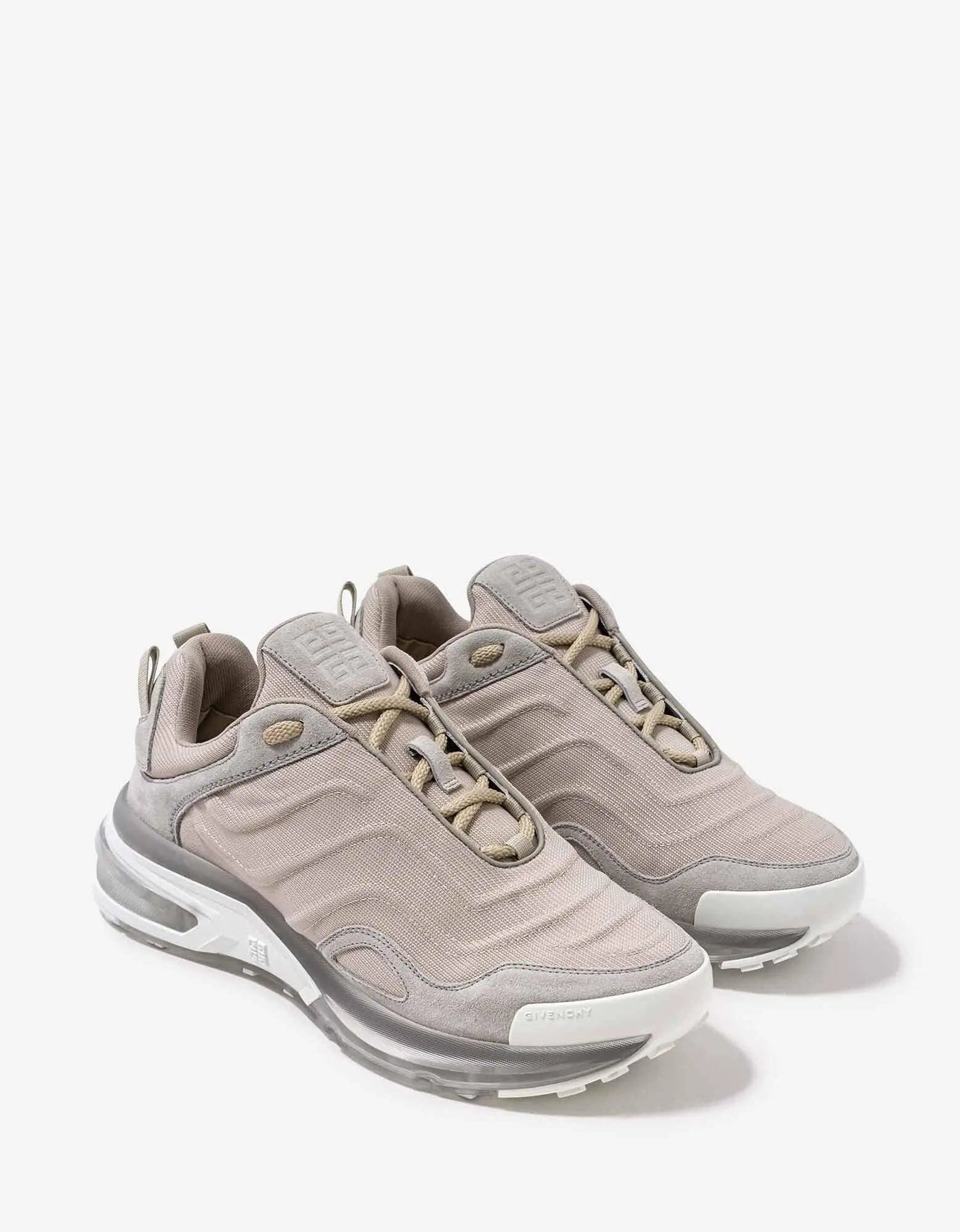 Givenchy Cream Giv 1 Leather & Mesh Trainers - 1