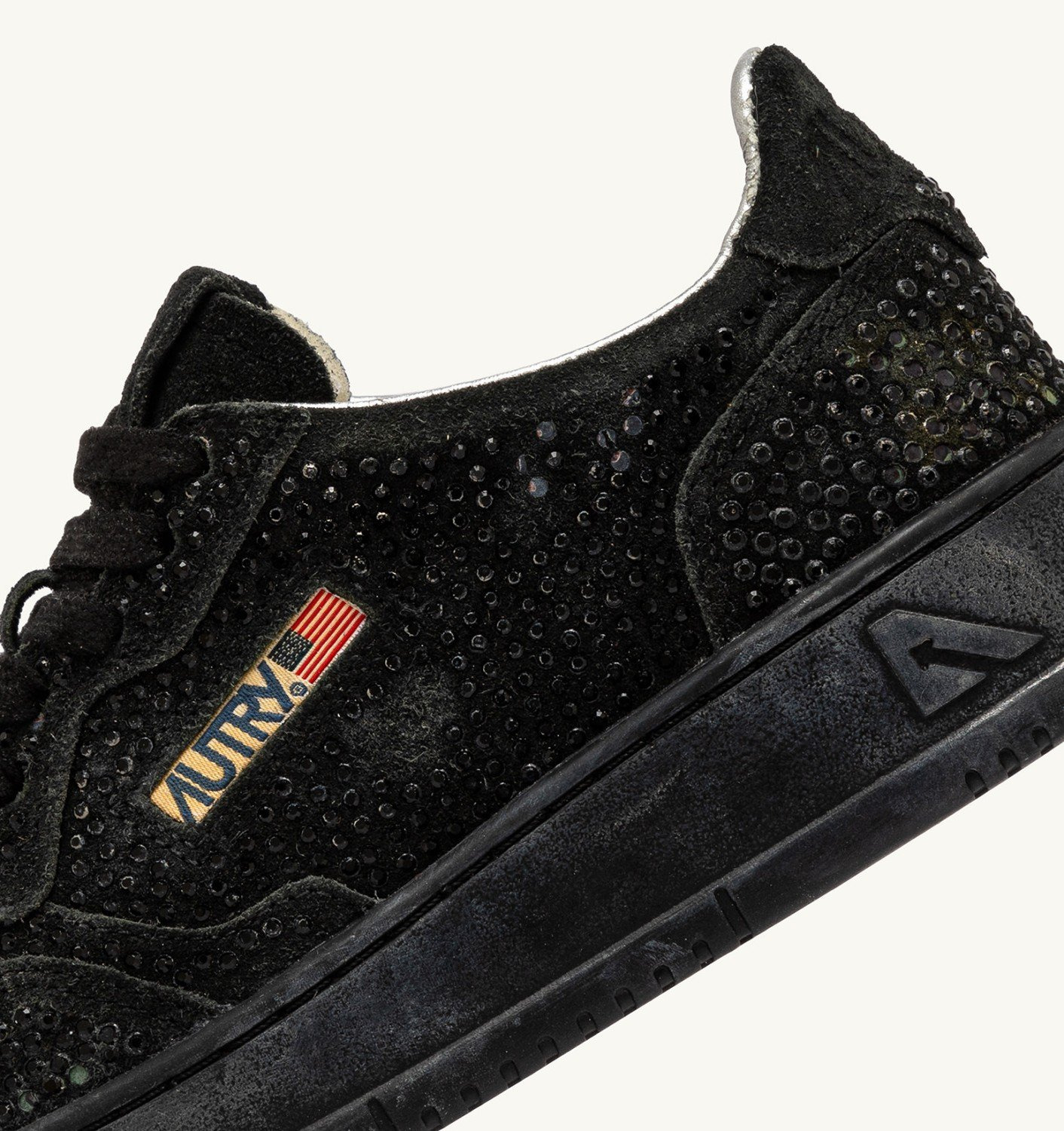 MEDALIST LOW 'CRYSTAL' MICRO RHINESTONES SNEAKERS BLACK - 6