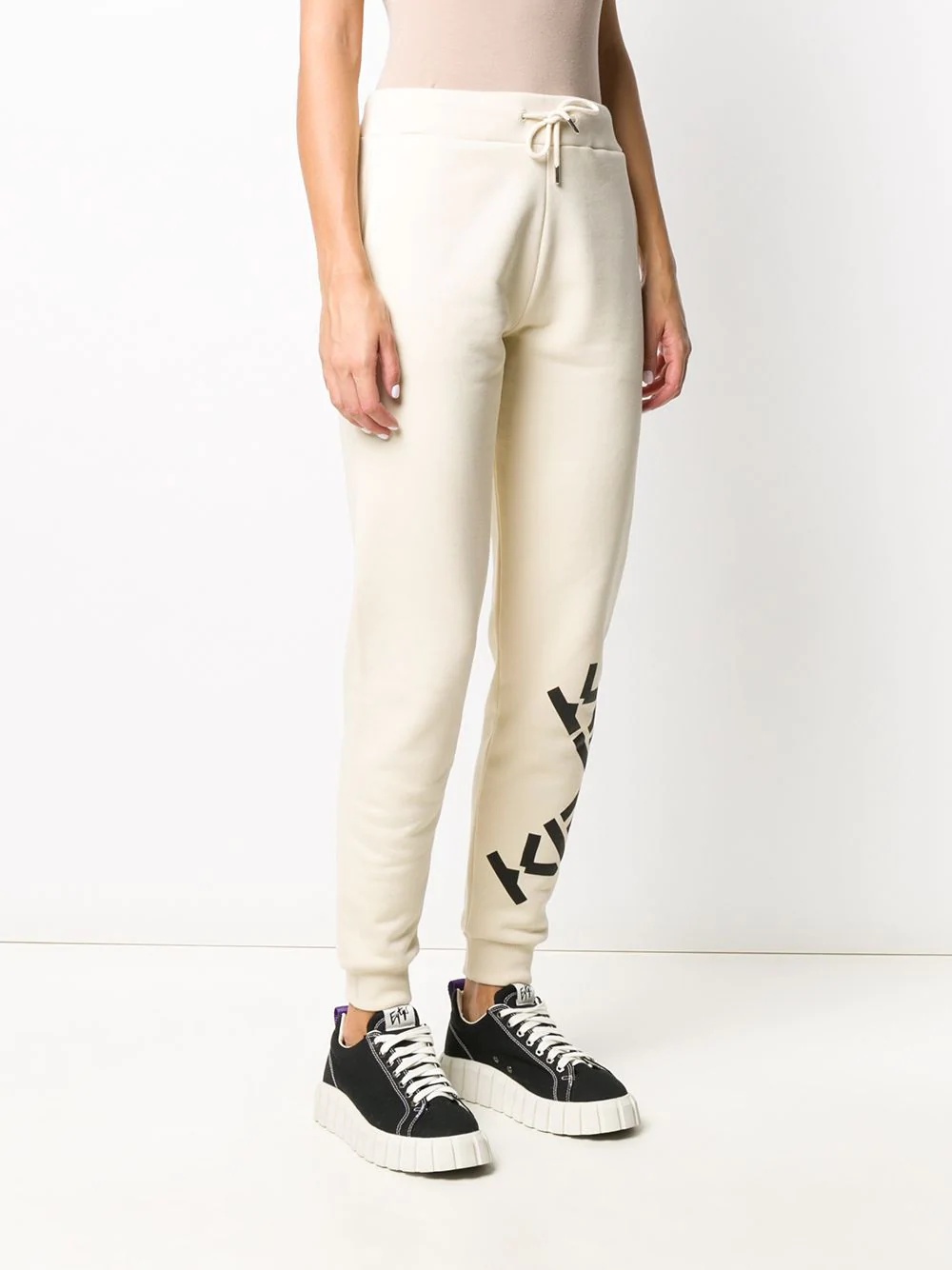 logo-print drawstring track pants - 3