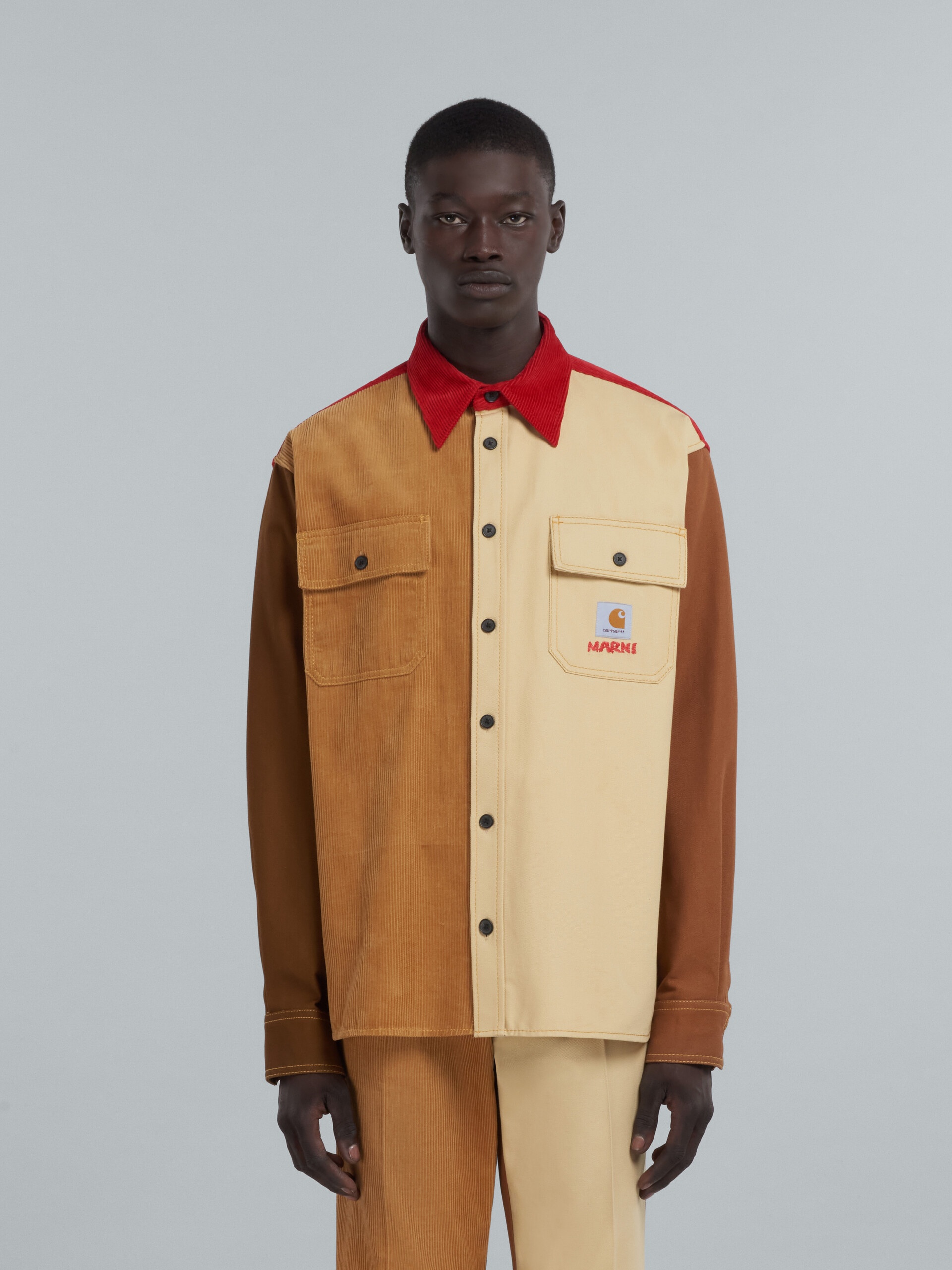 MARNI X CARHARTT WIP - BIO COTTON COLOUR-BLOCK OVERSHIRT - 2