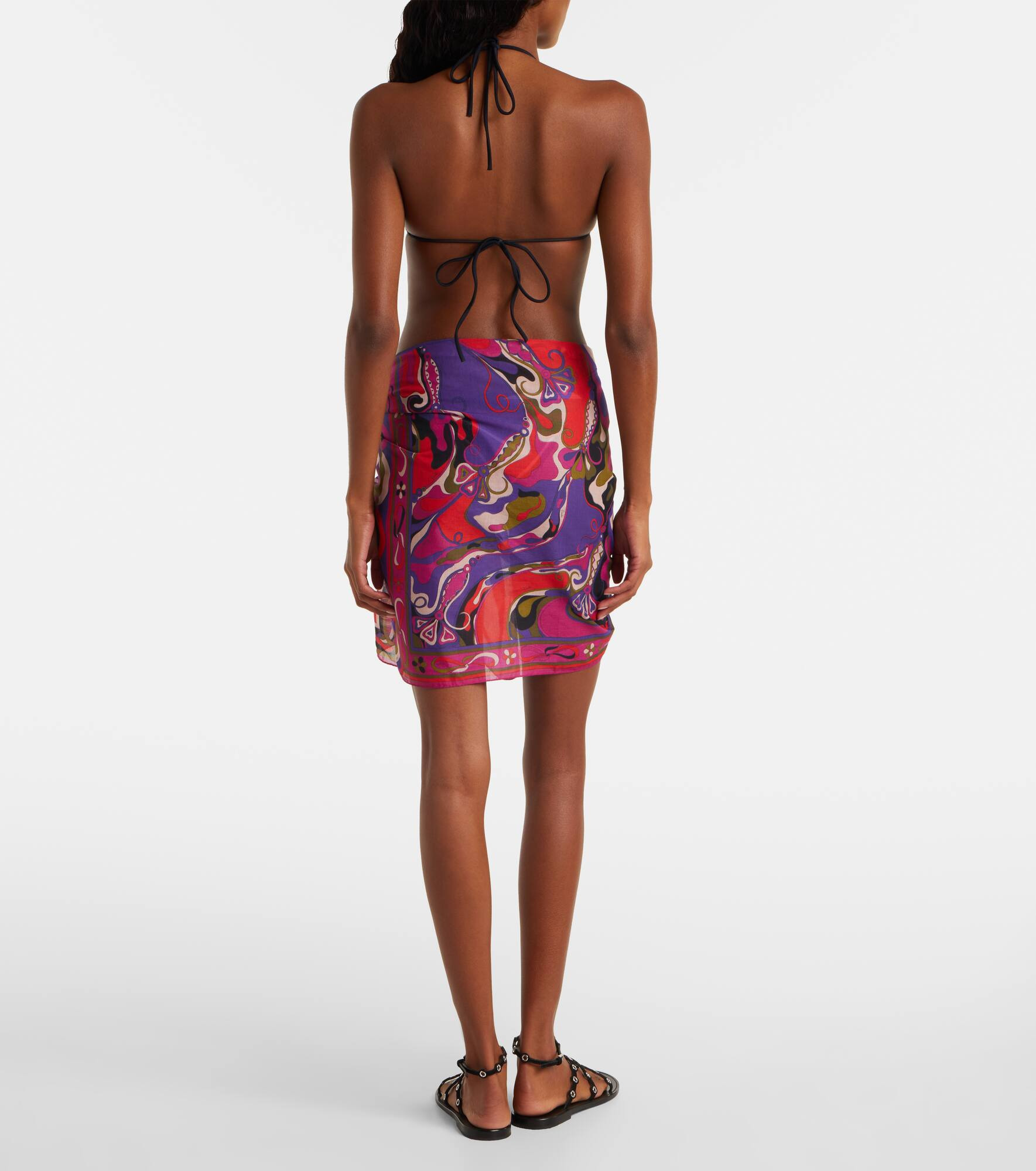 Orchidee cotton beach cover-up - 3