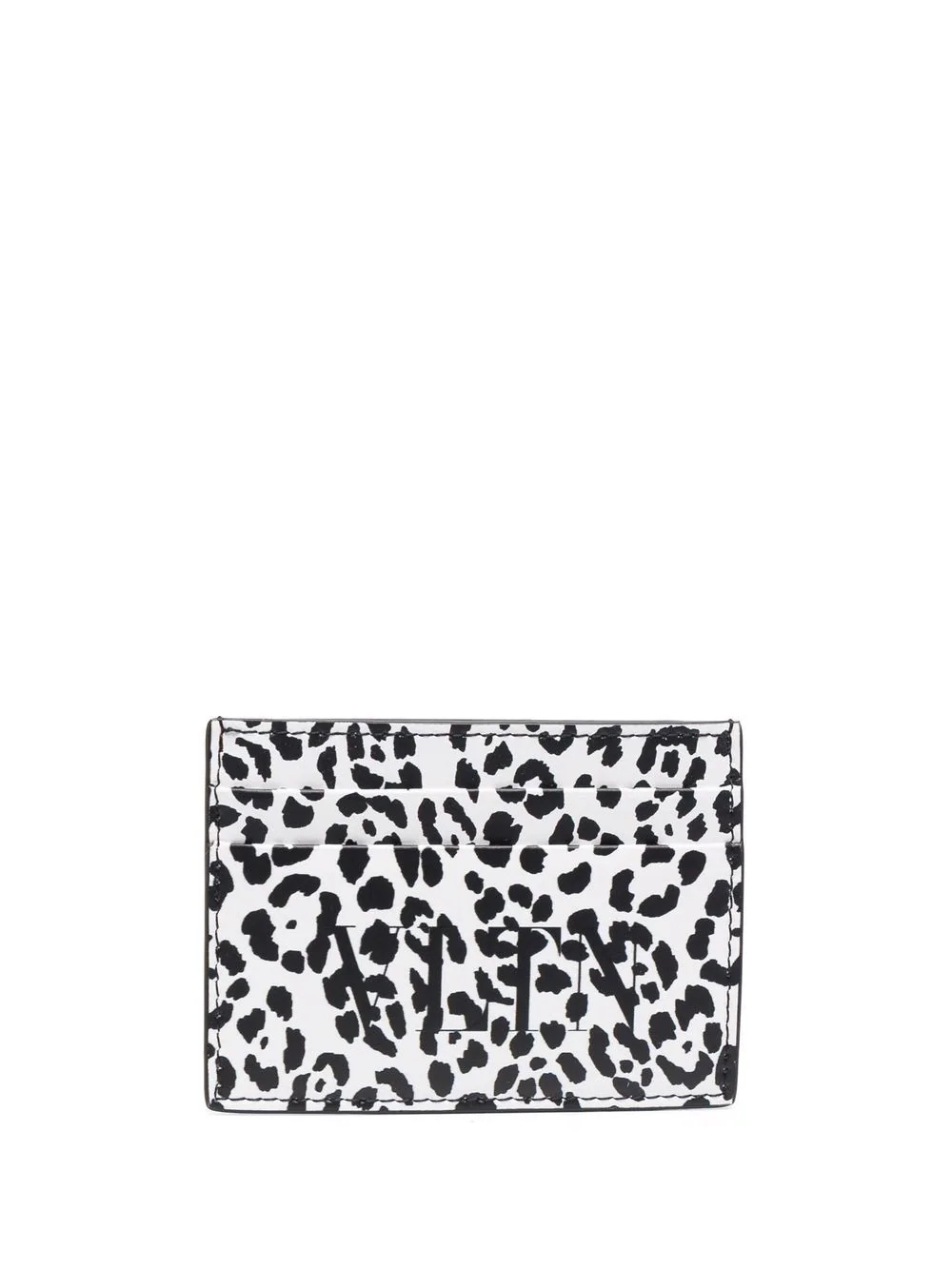 leopard-print logo cardholder - 1