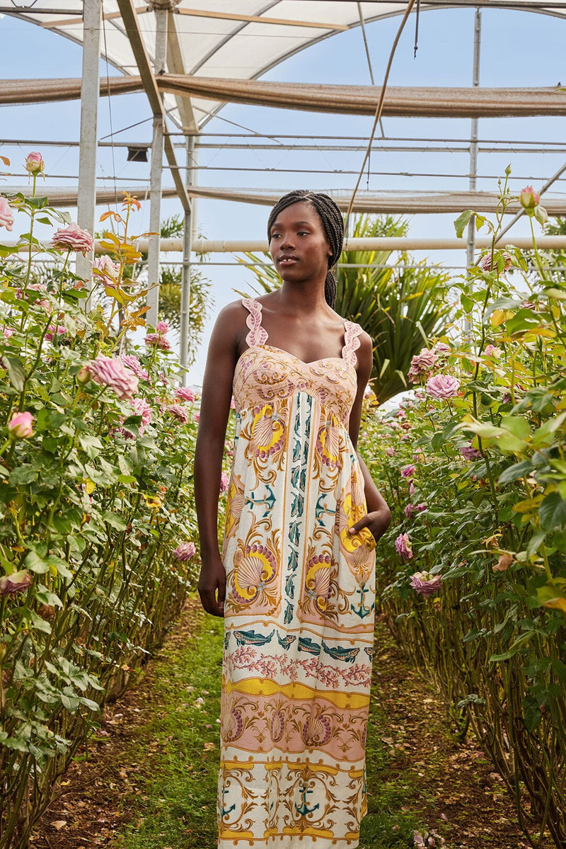 Off-White Maritime Magic Lenzing™ Ecovero™ Euroflax™ Maxi Dress 1