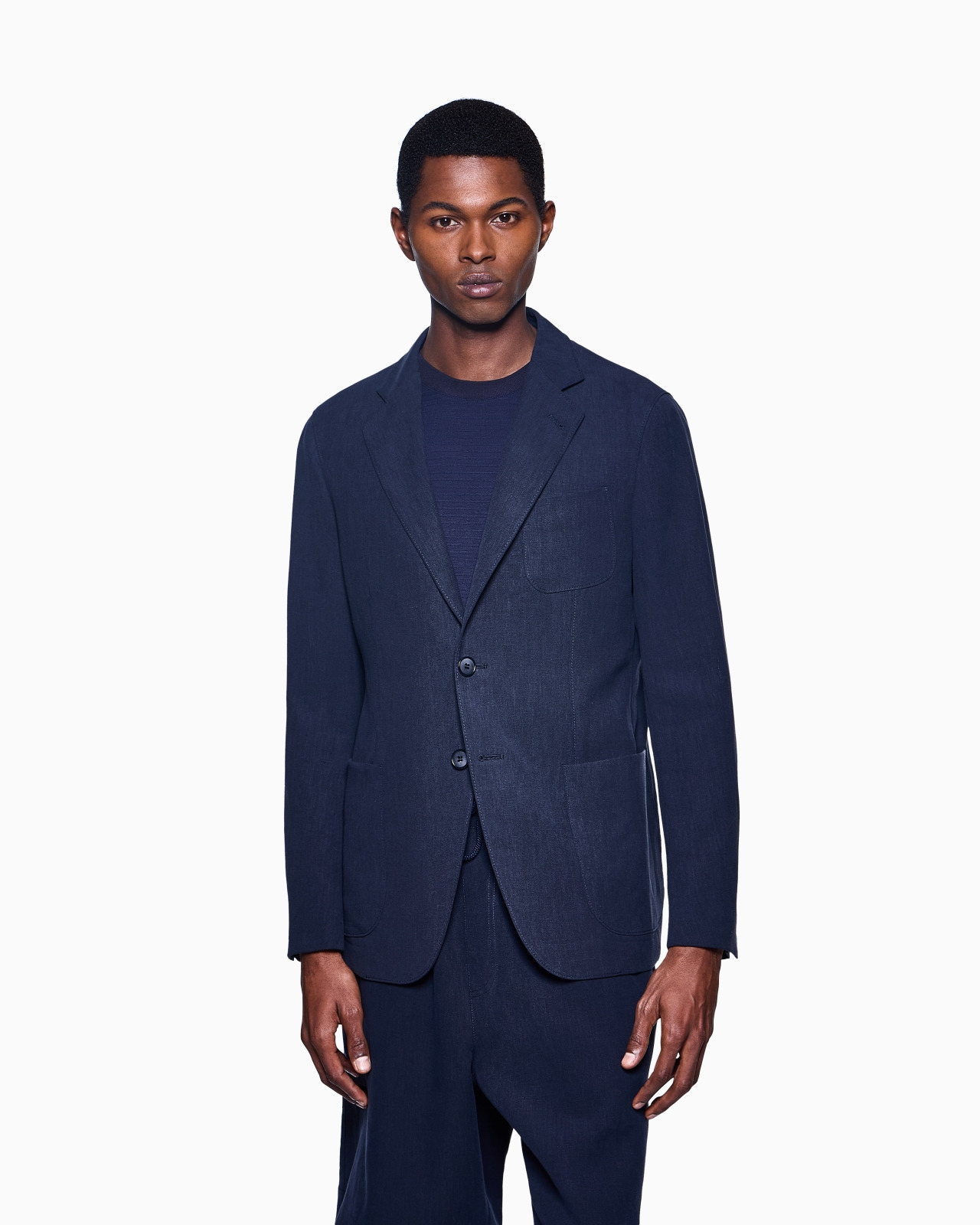 UPTON LINE SINGLE-BREASTED JACKET IN LINEN CANVAS - 4