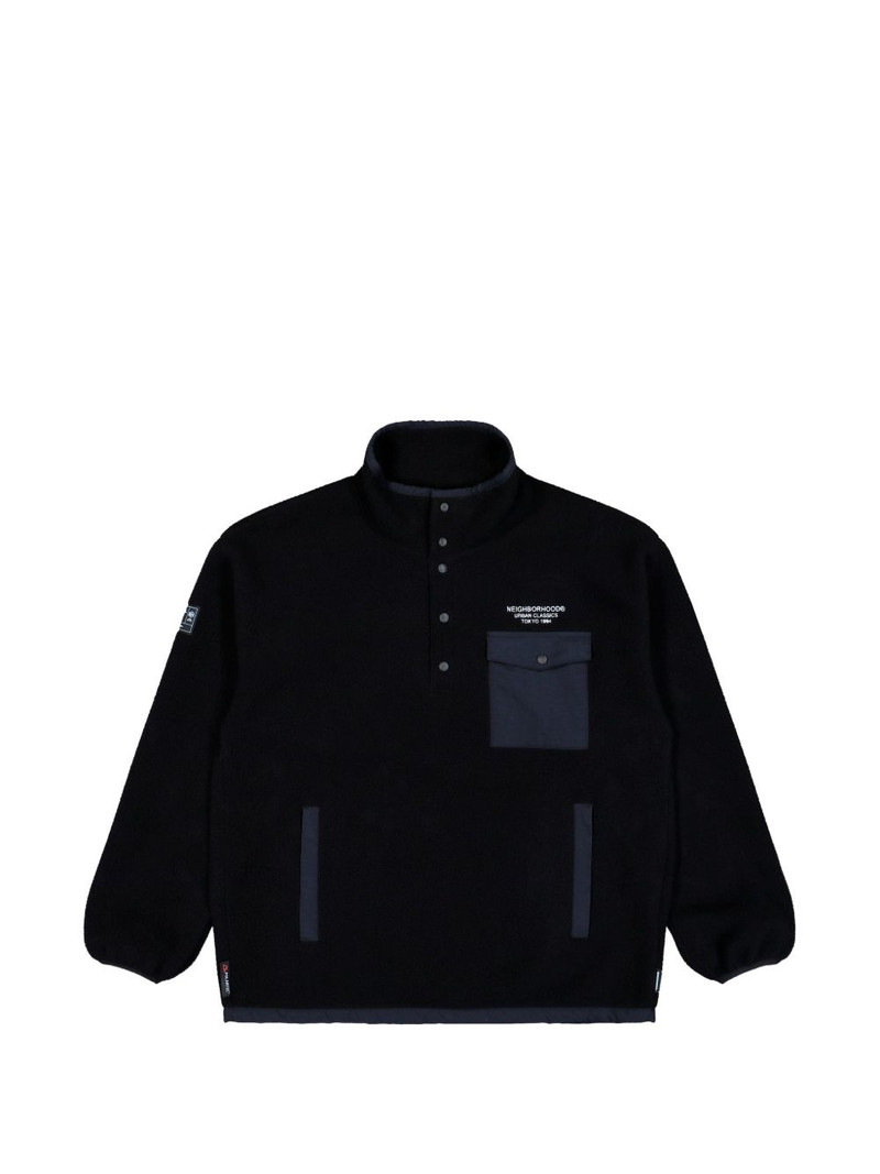 Fleece stand-collar sweater 1