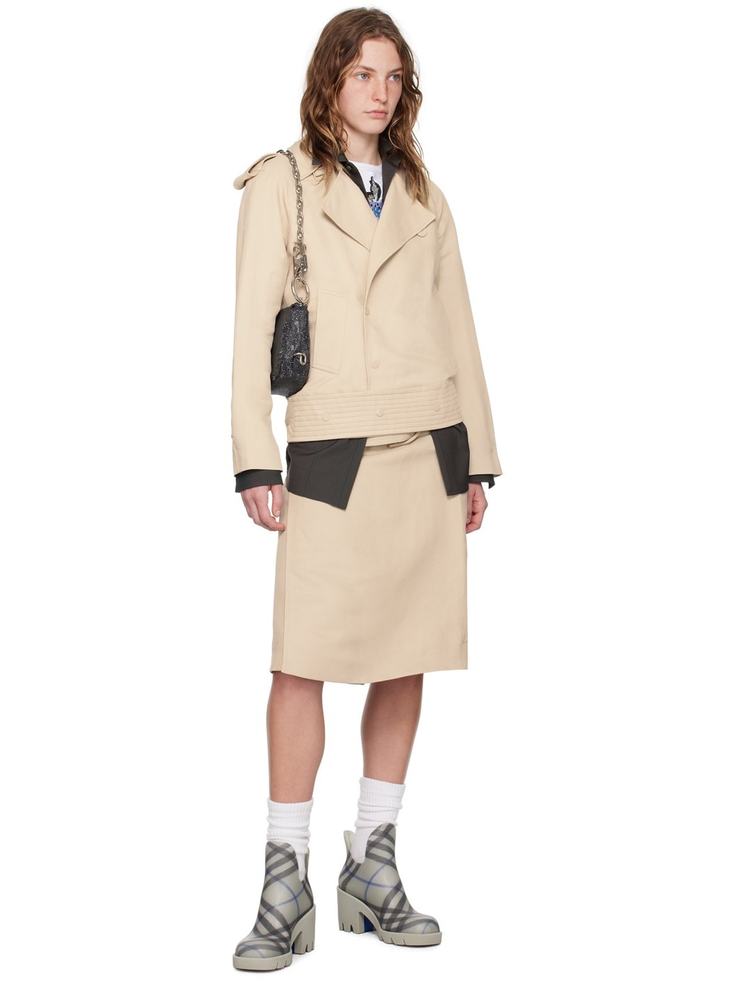 Beige Trench Jacket - 4