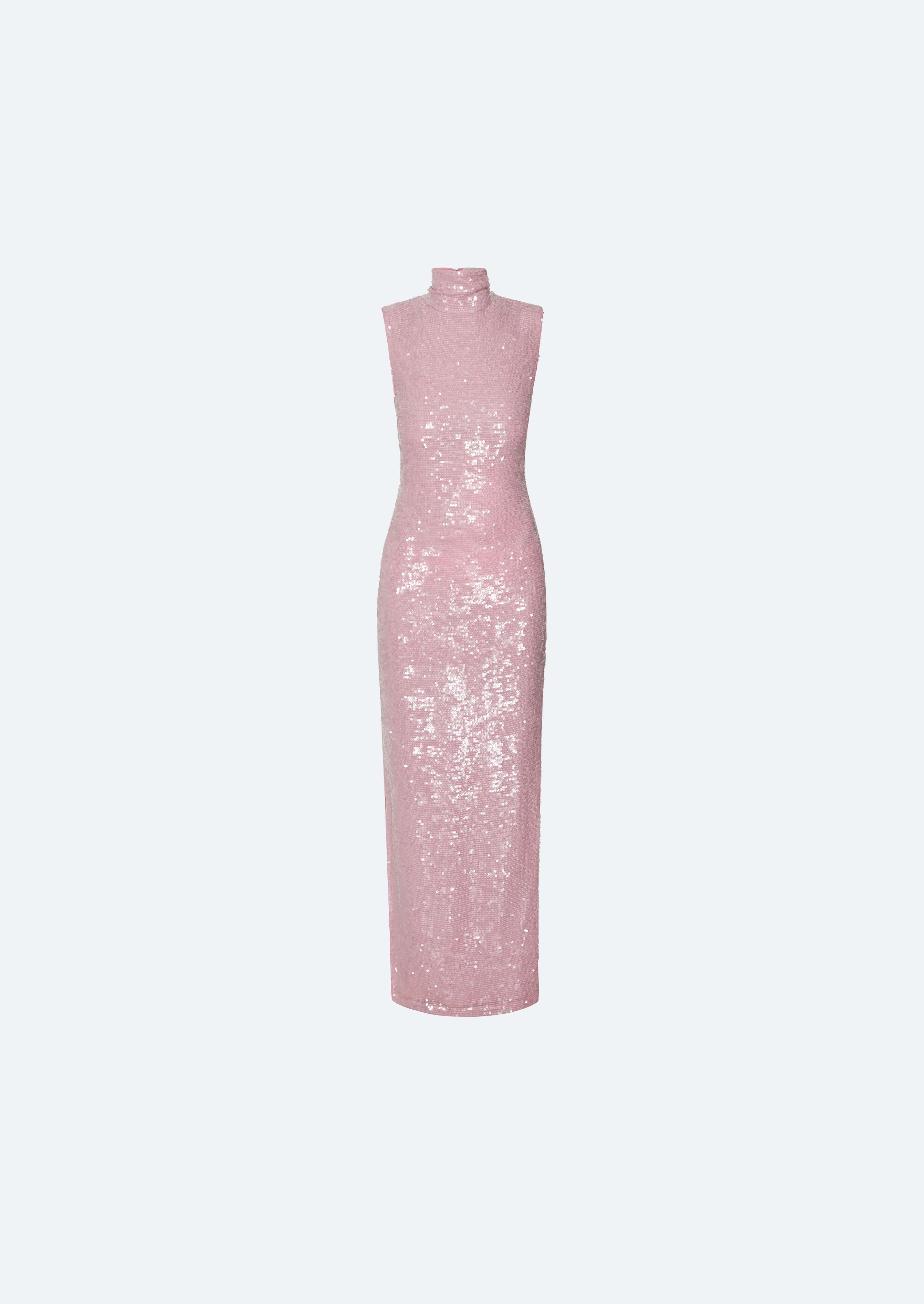 Sequin High Neck Sleeveless Dress - 1