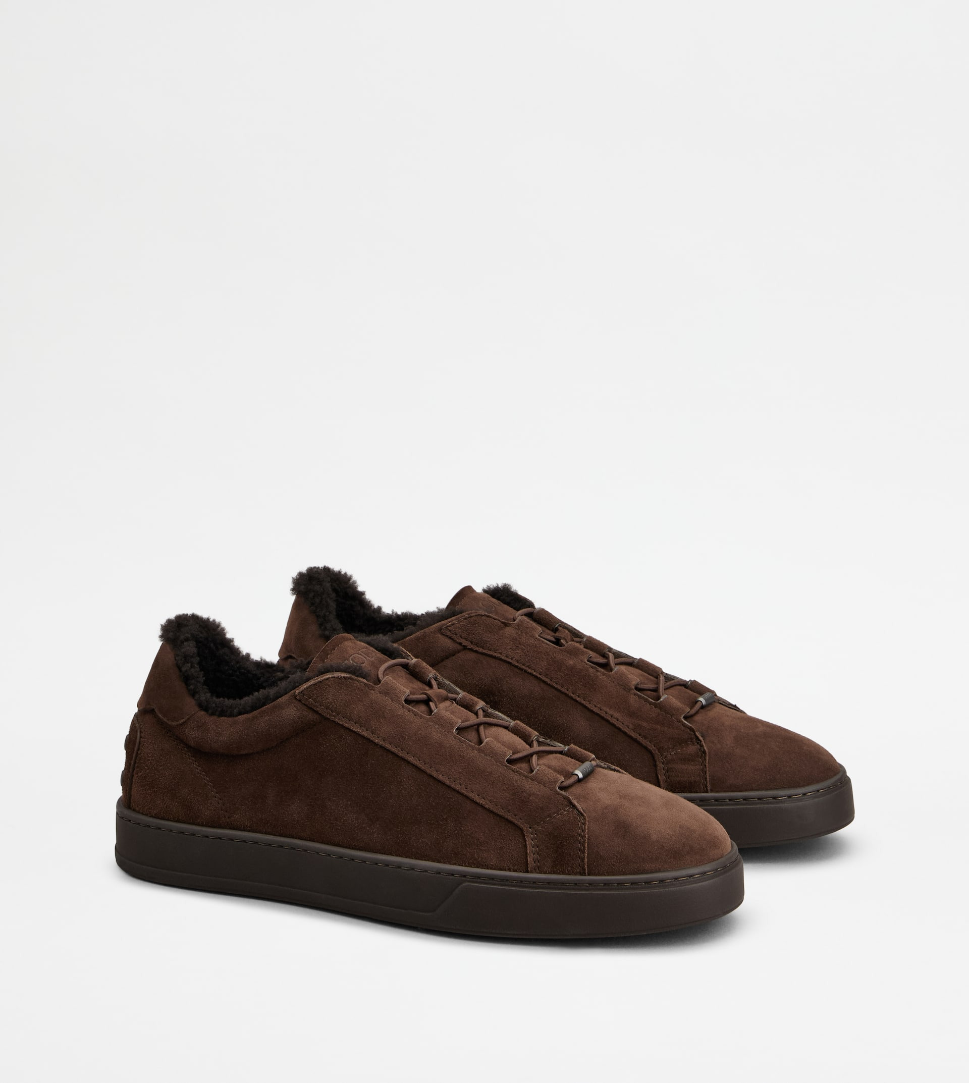 SNEAKERS IN PASHMY SUEDE - BROWN - 2
