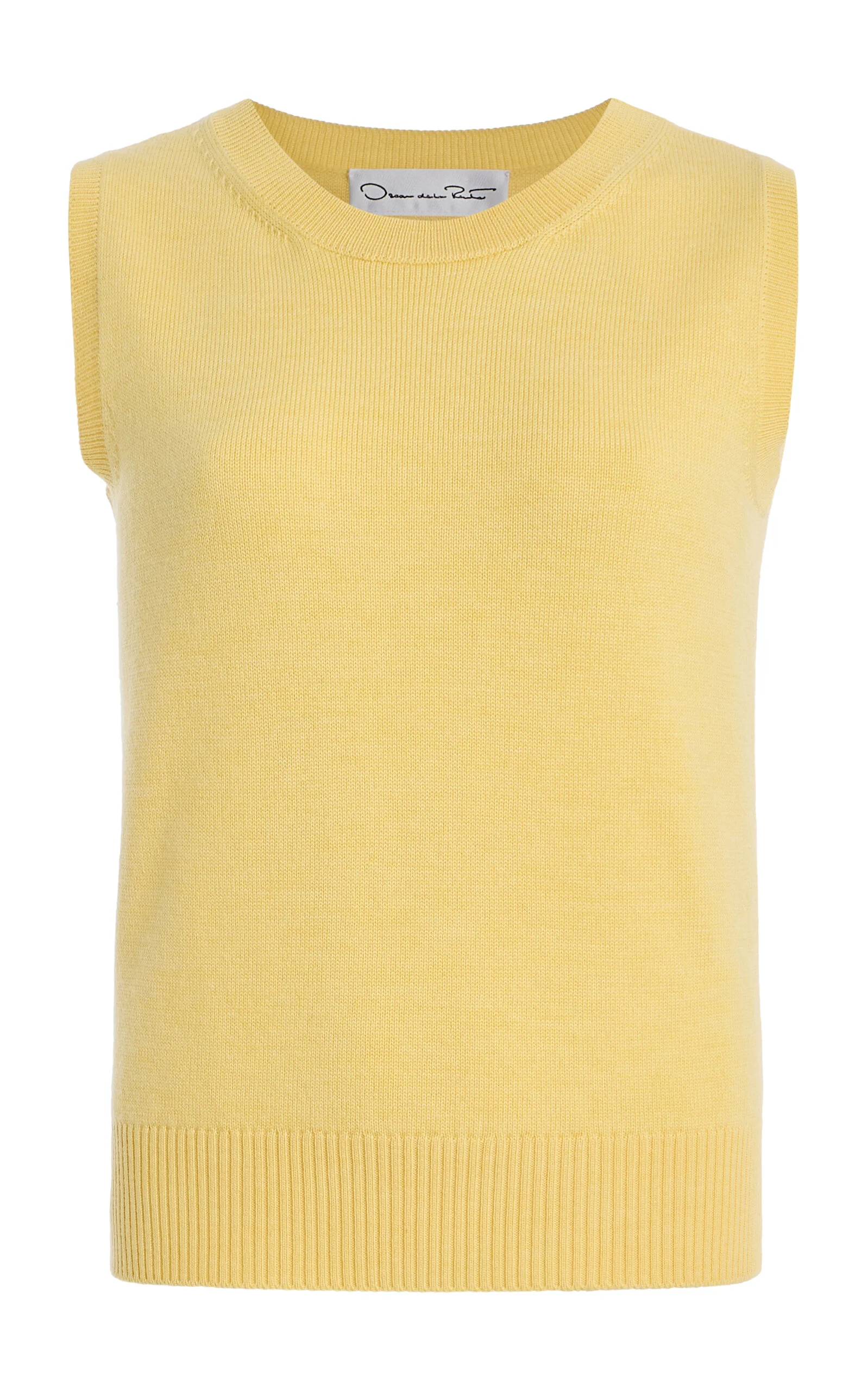 Sleeveless Wool Sweater yellow - 1
