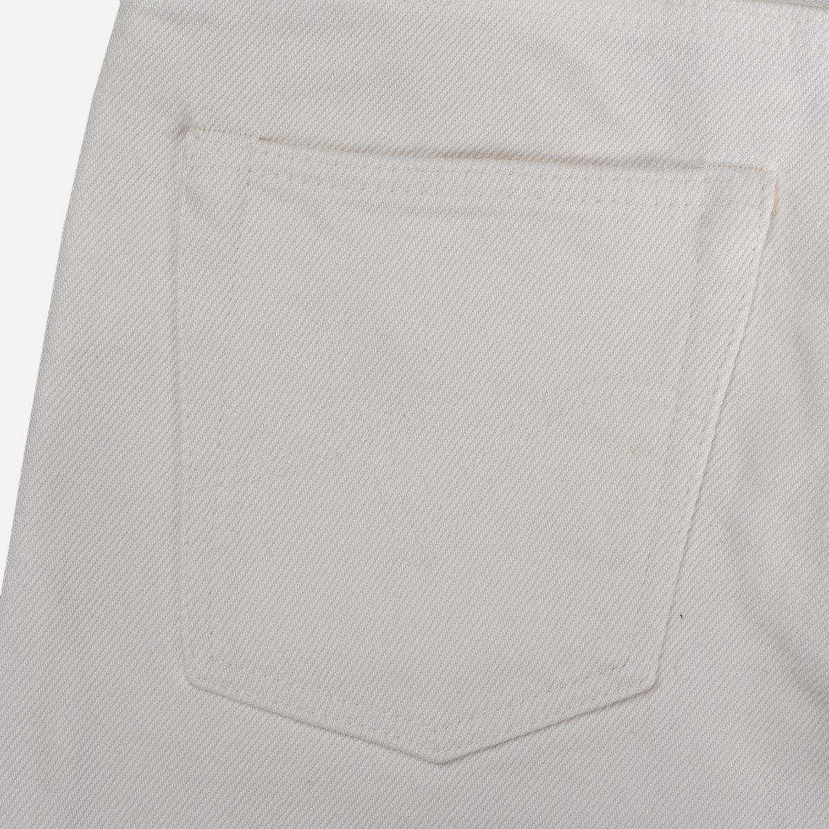 IH-666S-WH 21oz Selvedge Denim Slim Straight Cut Jeans - White - 8