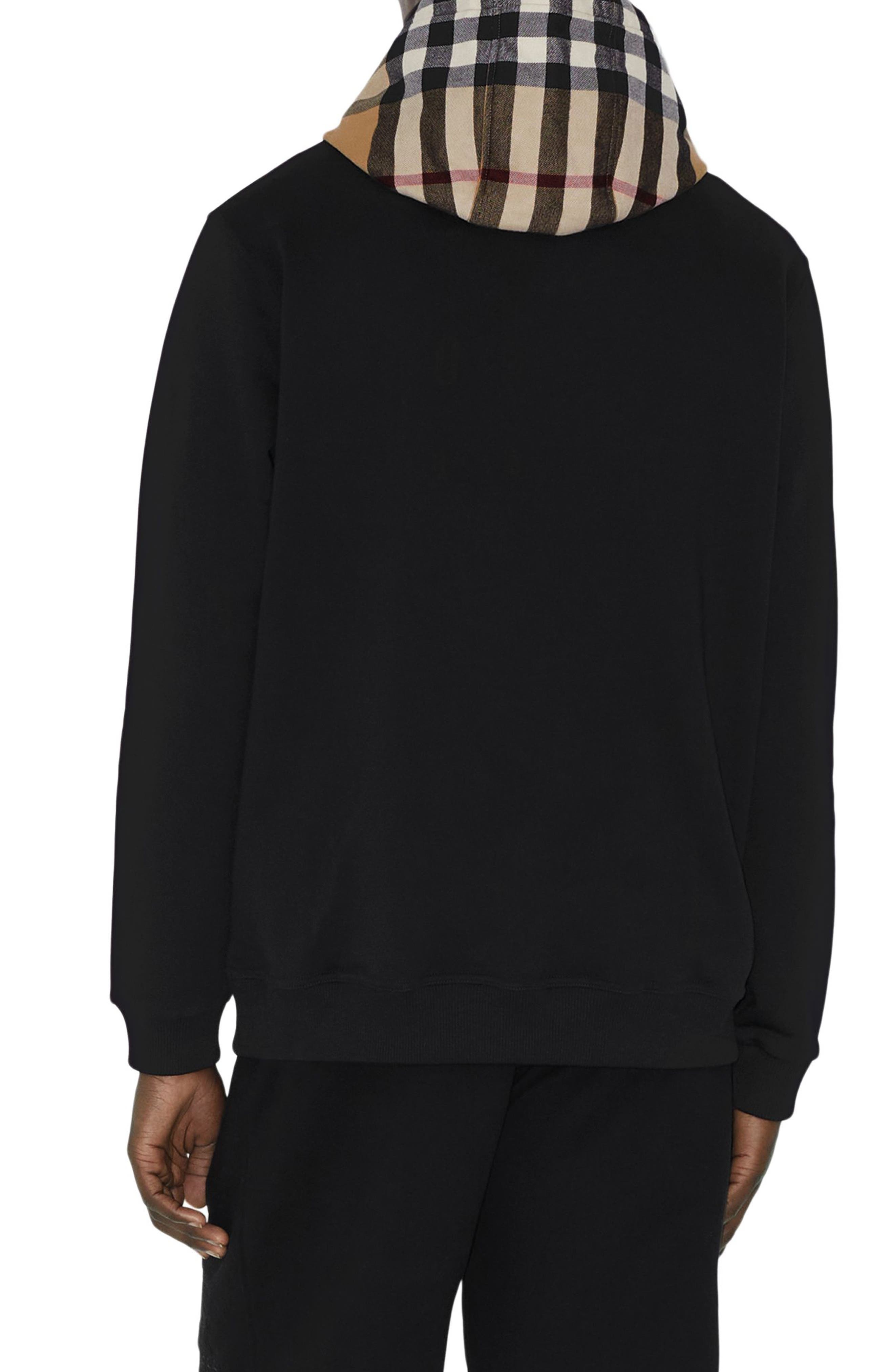 T-Fit Check Cotton Hoodie - 2