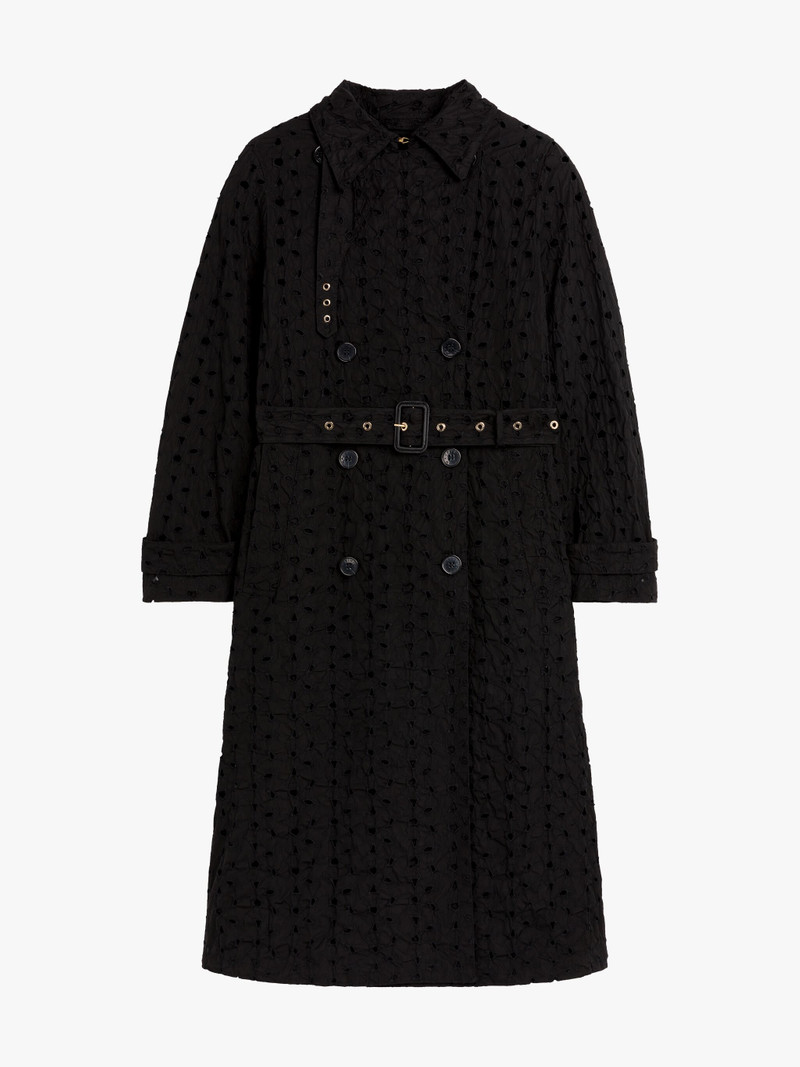 POLLY BLACK EMBROIDERED TRENCH COAT 1