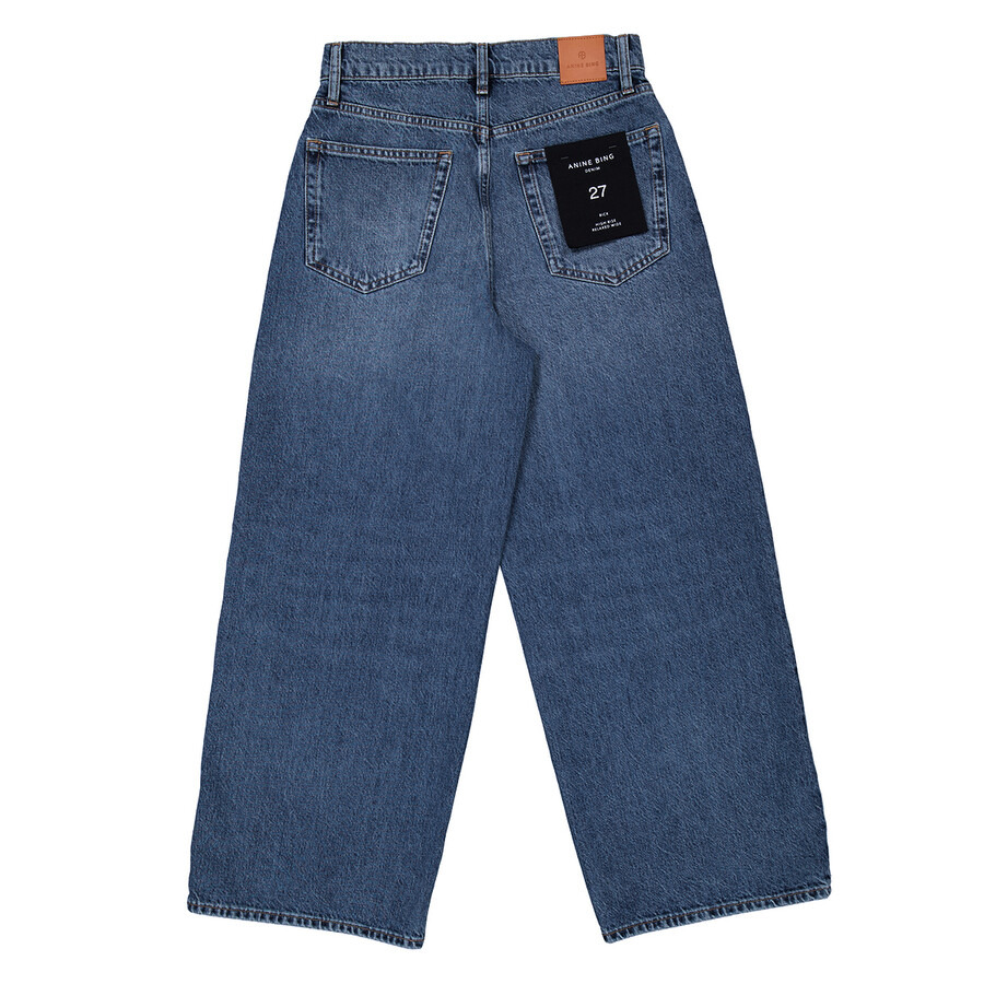 Anine Bing Ladies Washed Blue Rick Jeans - 6