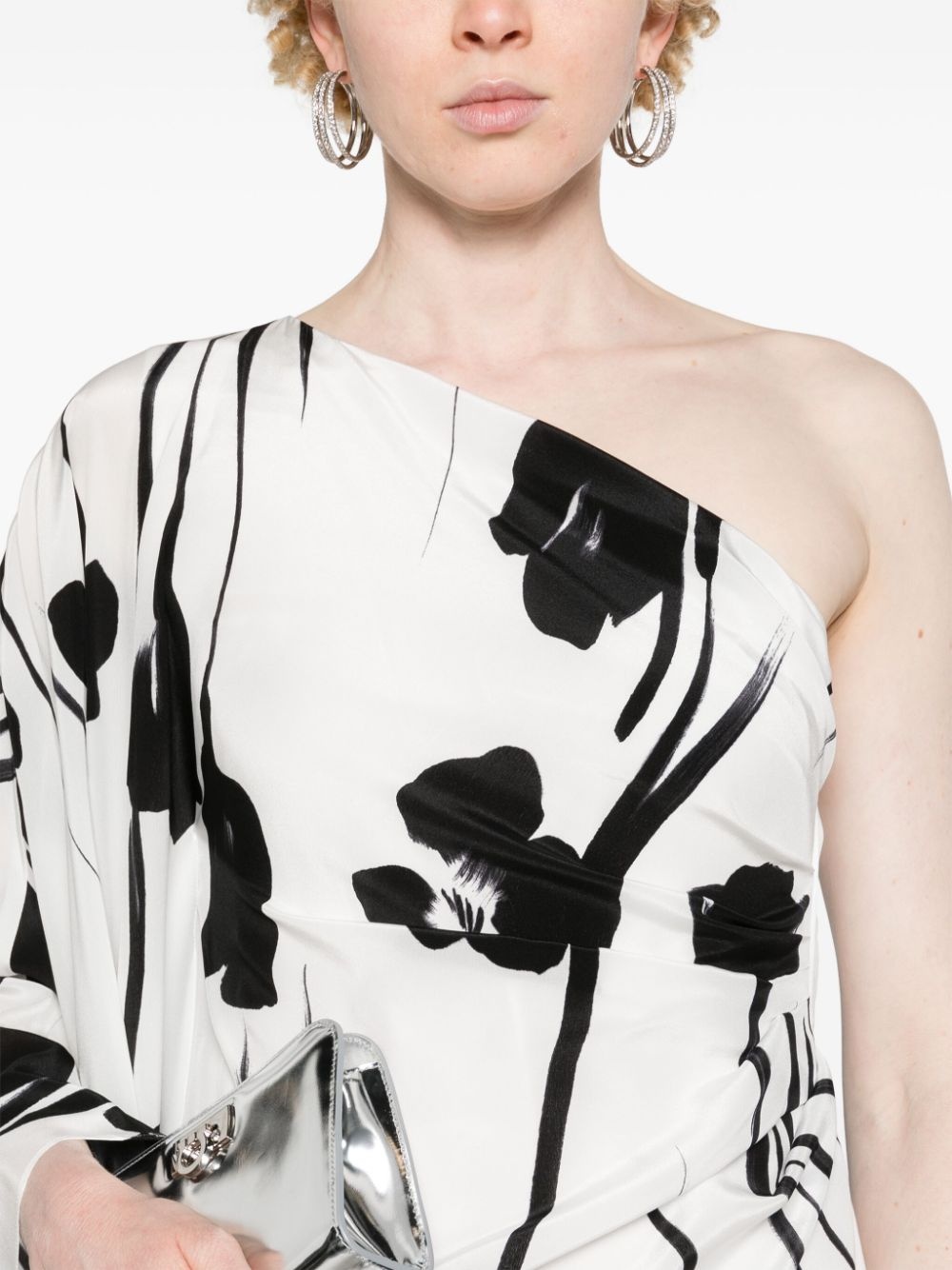 Jonnny floral-print satin maxi dress - 5