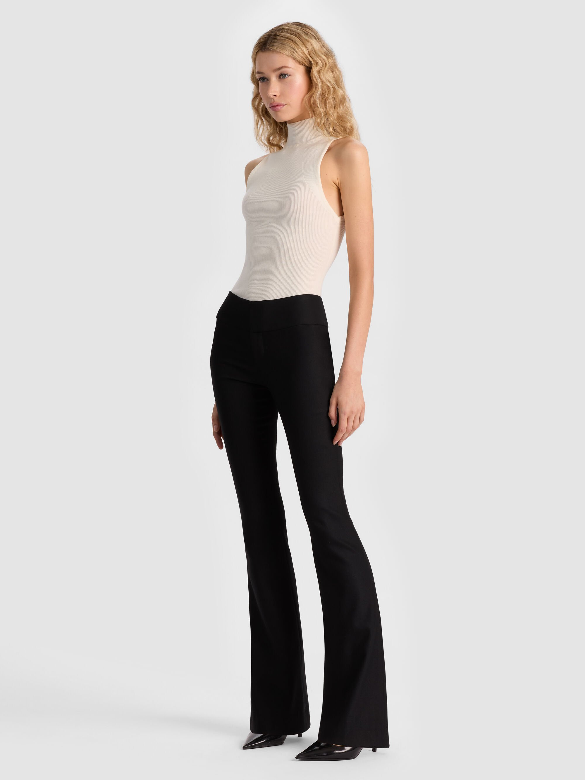 OLIVIA WOOL BOOTCUT PANT - 6