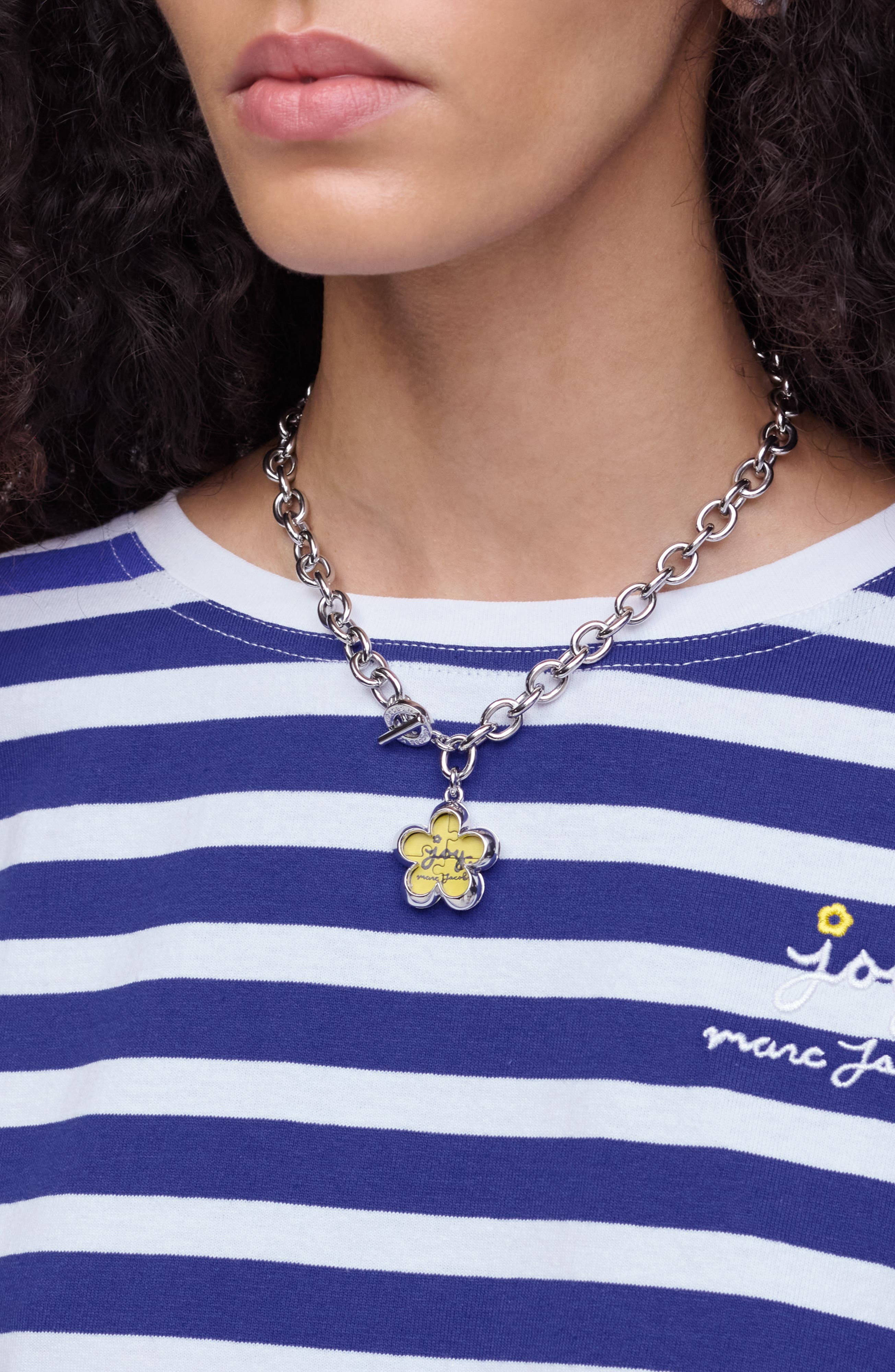 Marc Jacobs Daisy Puzzle Locket Necklace in Silver/Multi at Nordstrom - 2