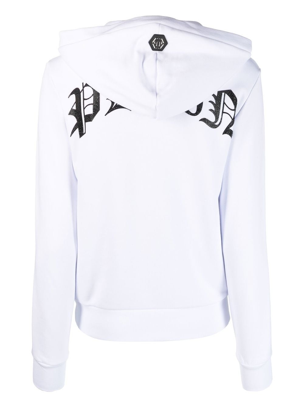 graphic-print cropped hoodie - 2