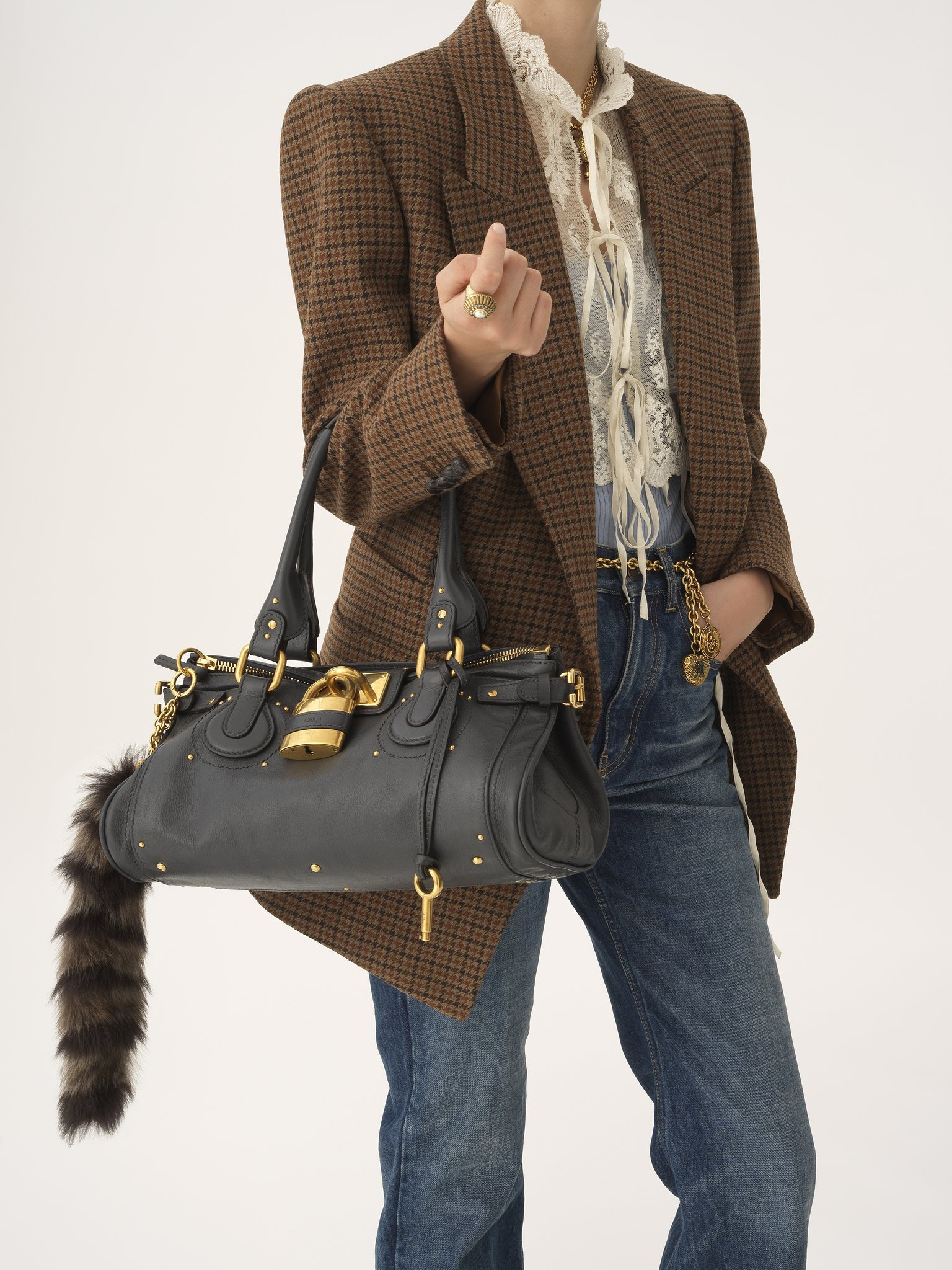 PADDINGTON BAG IN GRAINED LEATHER - 2